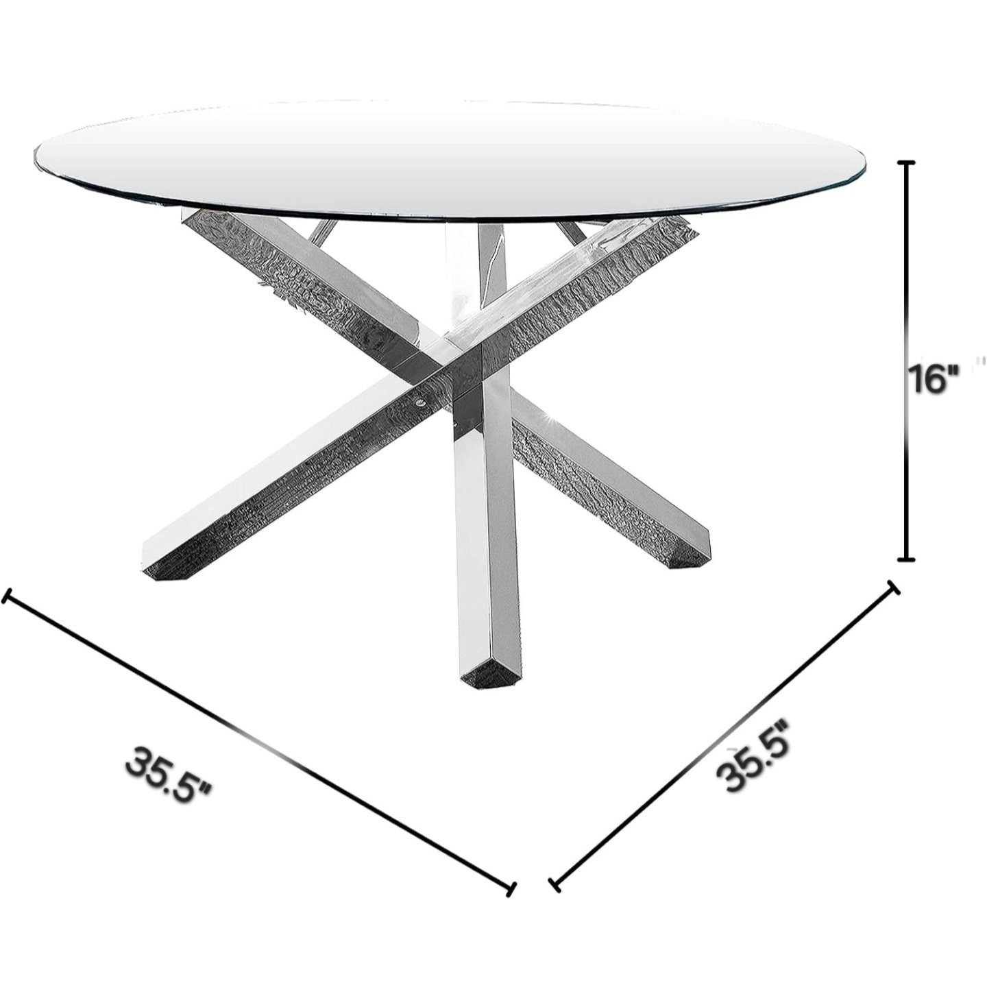 Liza Round Glass End Table