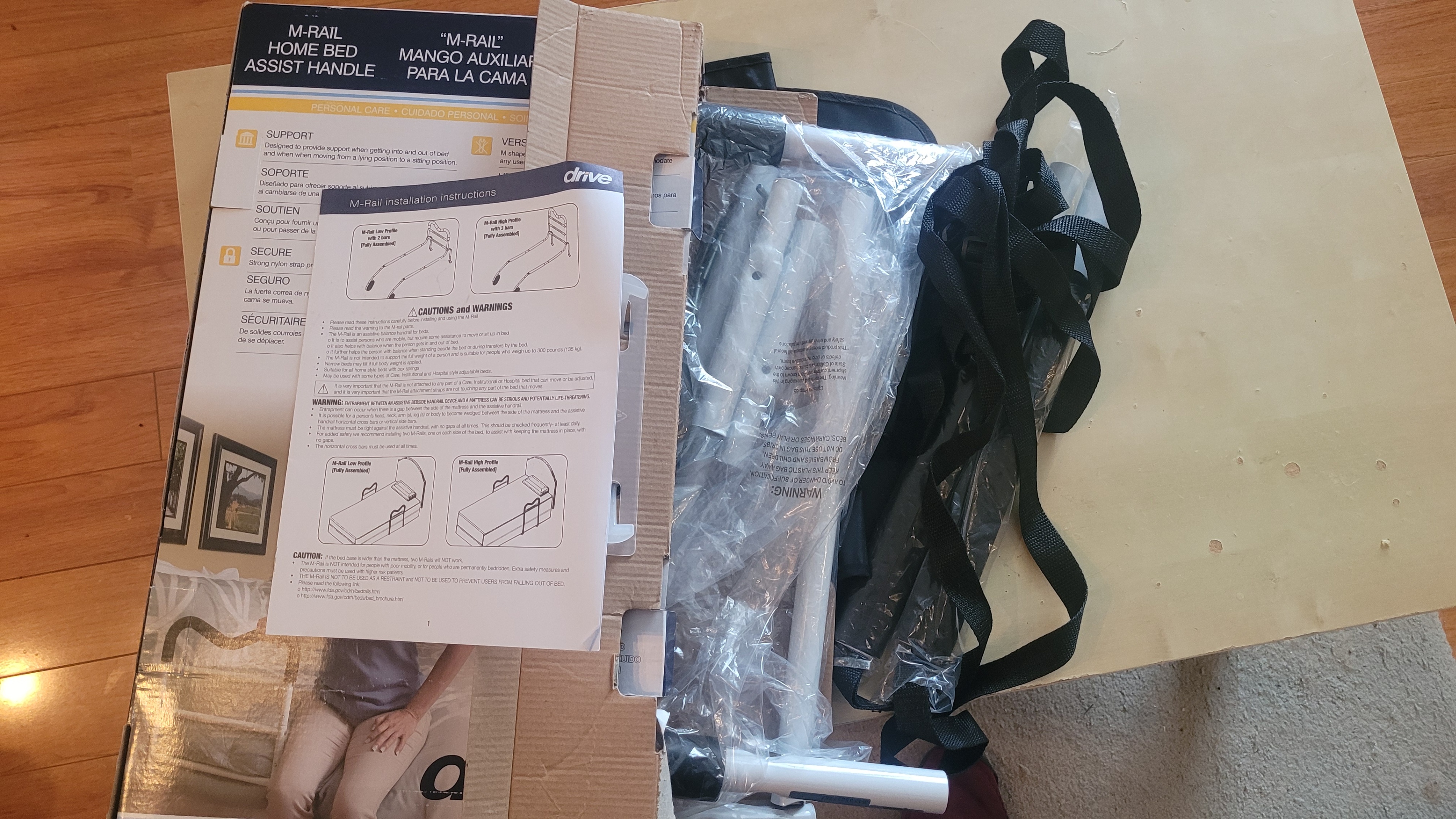 Medical M-Rail Home Bed Assist Handle - photo 3