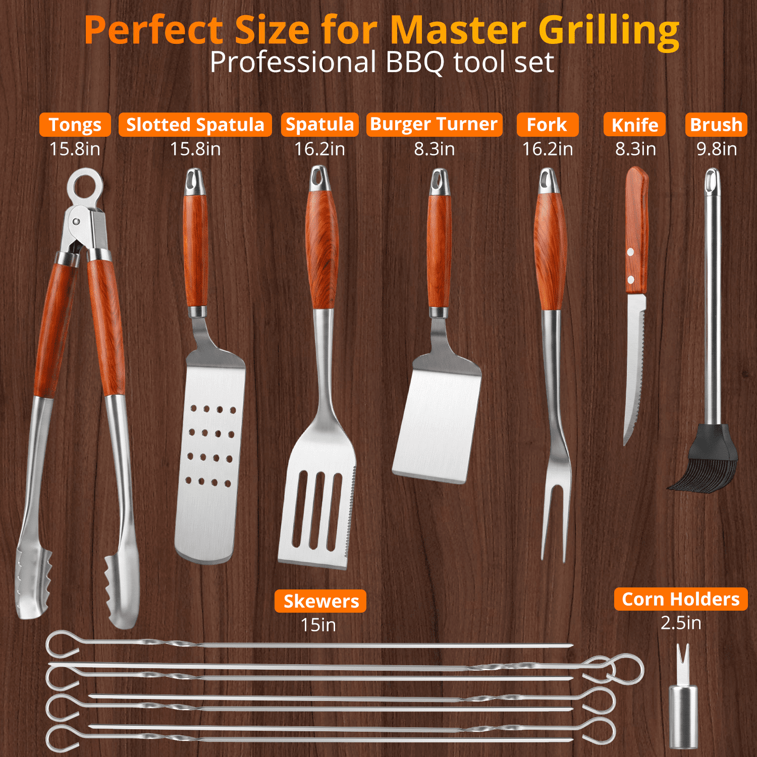 MIBOTE Professional BBQ Grill Accessory Set - photo 2