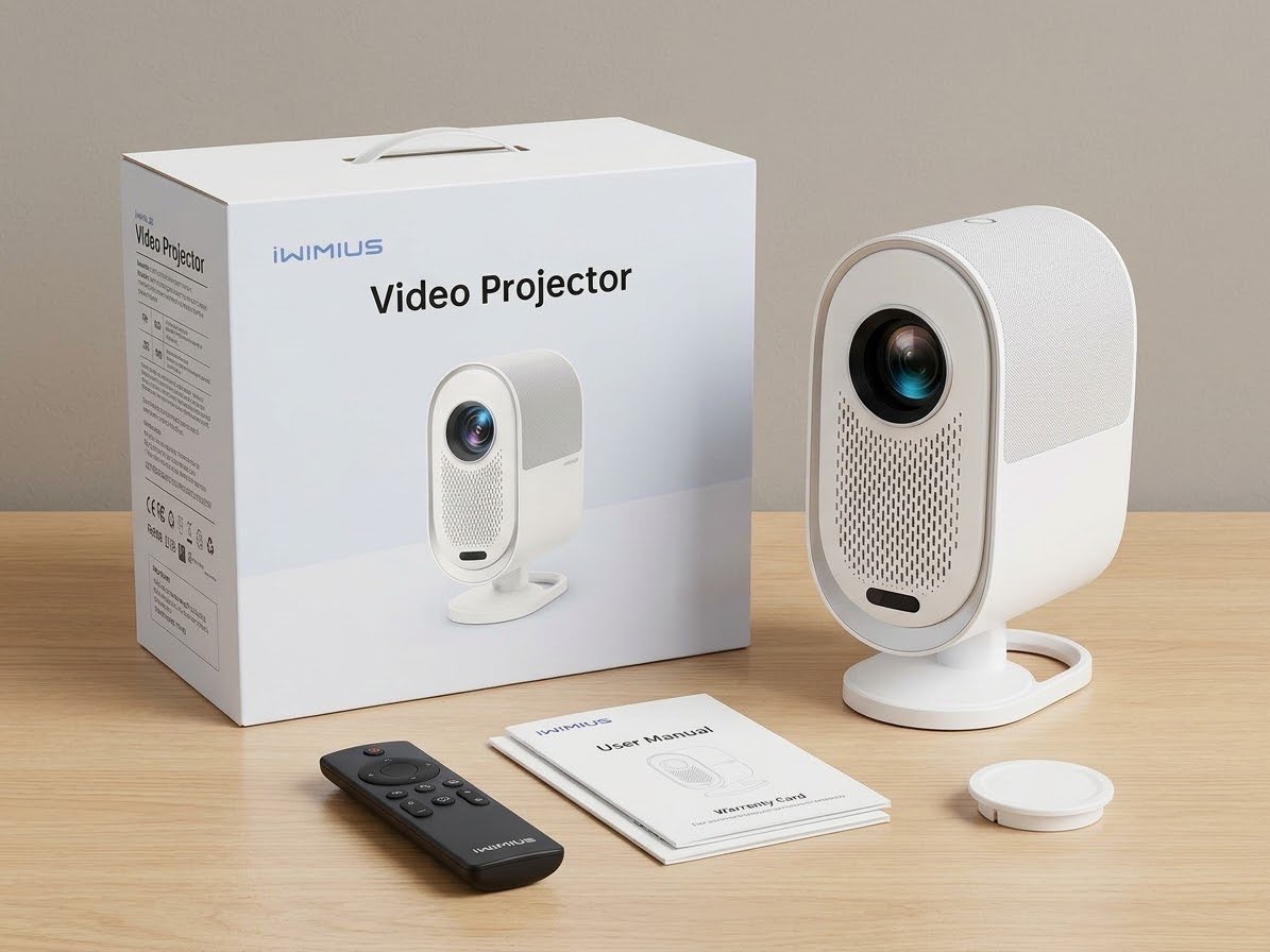 Wimius 1080p Smart Projector - Dolby Audio