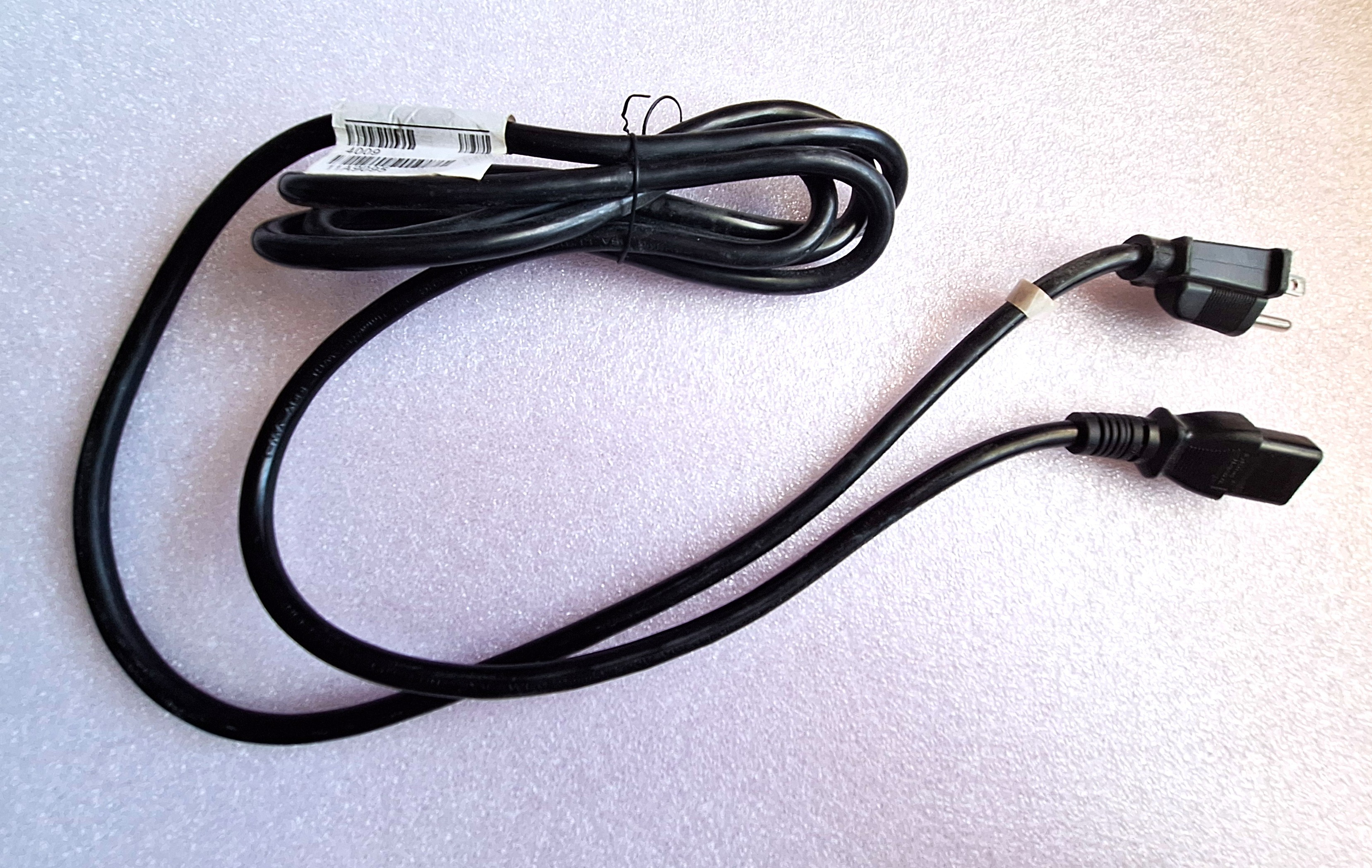 Standard 3-Prong Power Cord for computers or monitors