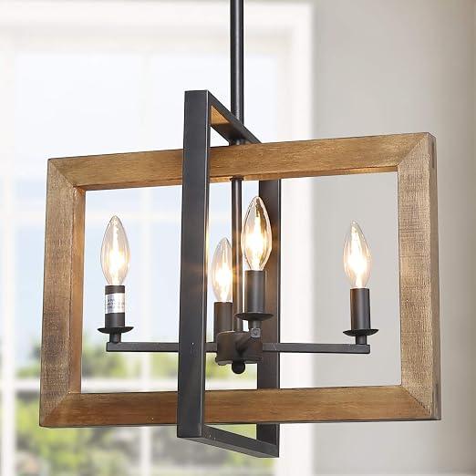 26" Farmhouse Dining Room Chandelier, 4-Light - photo 4