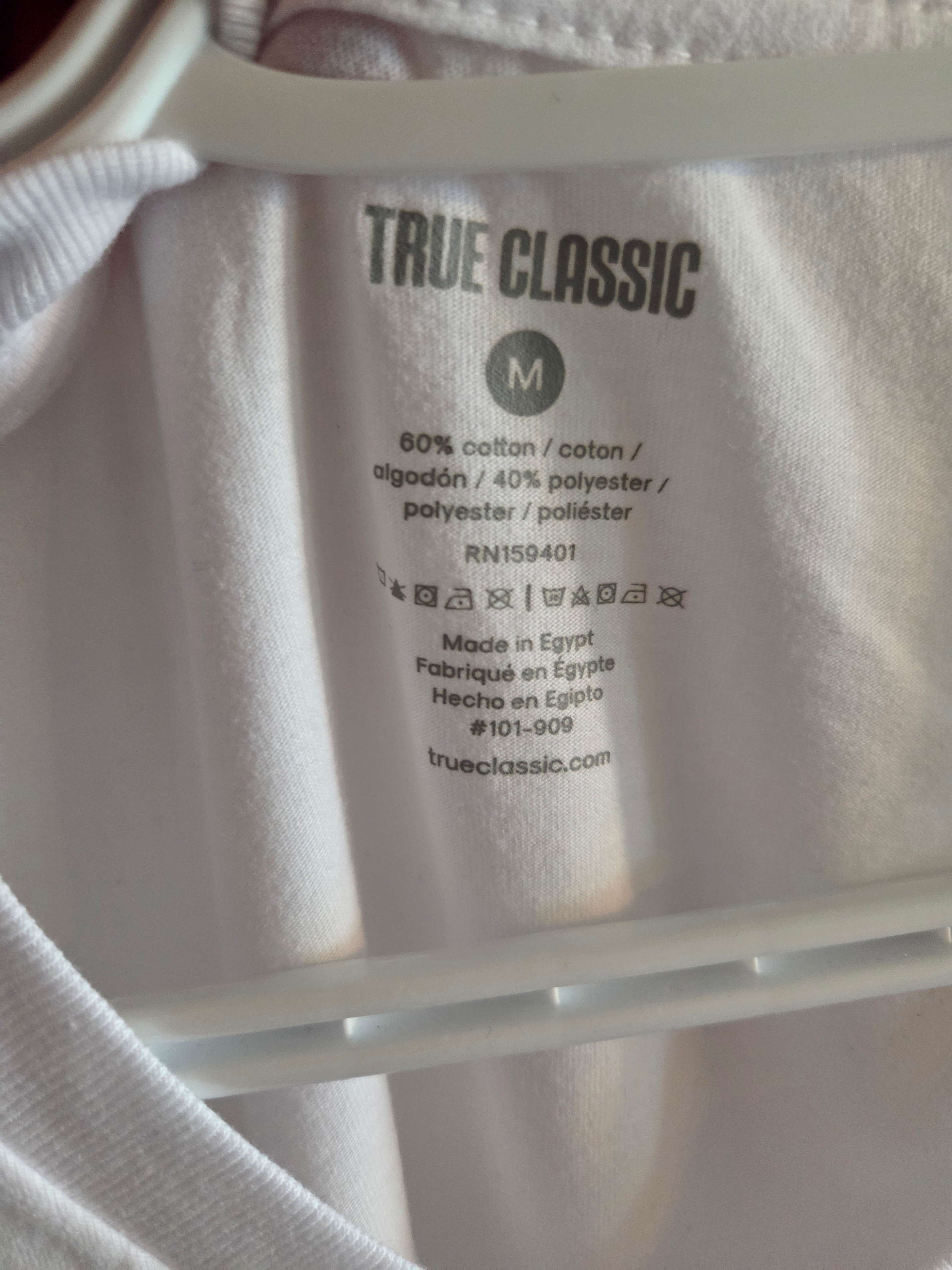 True Classic Men's V-Neck T-Shirt (M, White) - photo 2