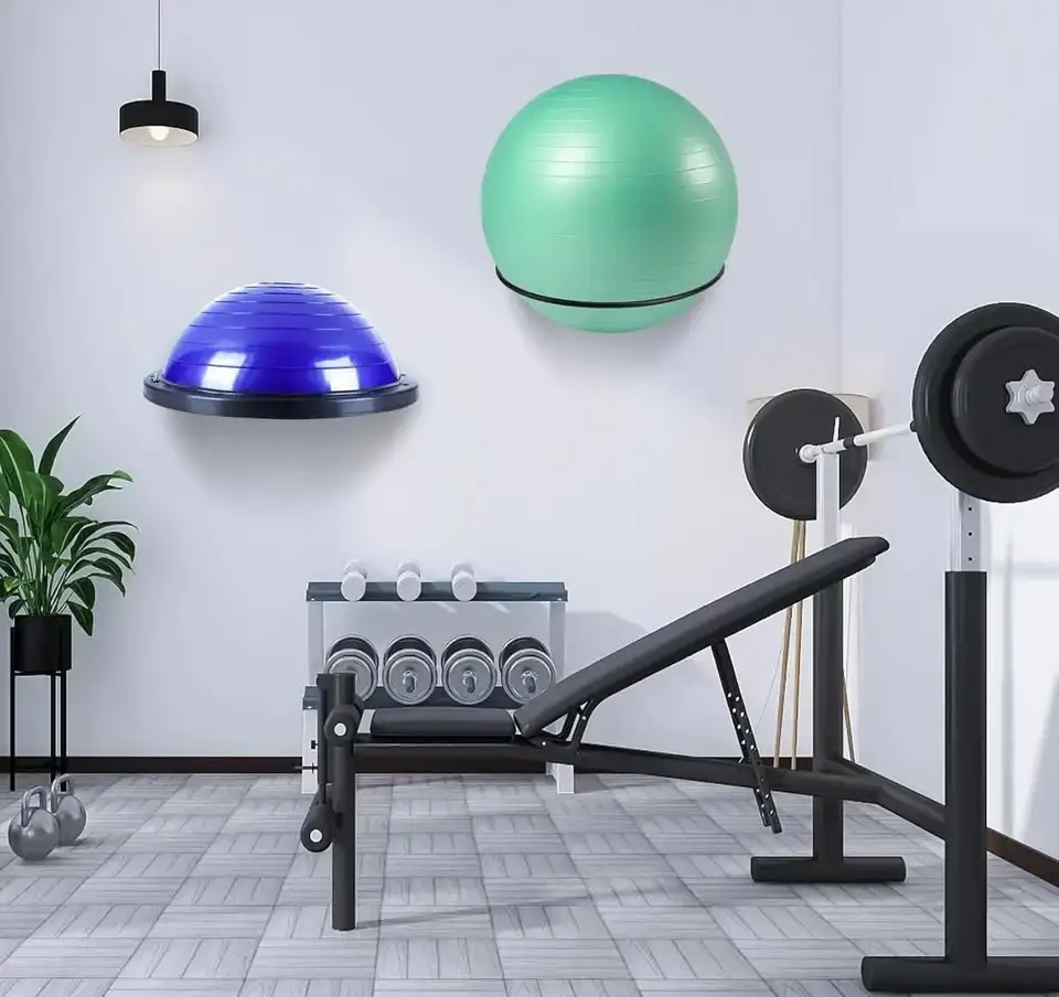 Yoga Ball Holder Wall Mounted Exercise Stability Ball Holder - photo 4