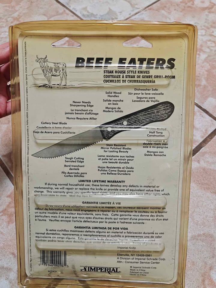Steak Knife Set (4pc) – Wood Handle Steakhouse Knives