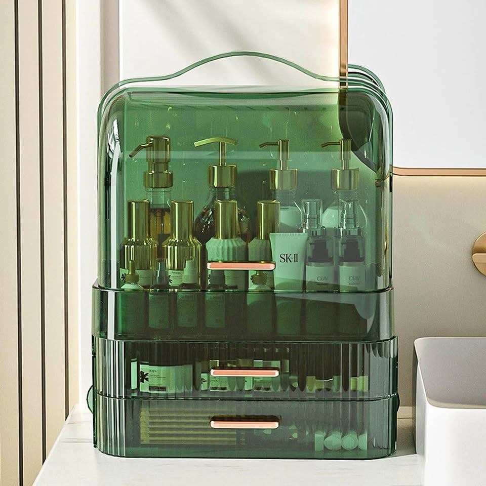 Cosmetics Storage Box Transparent Lid Organizer (New)