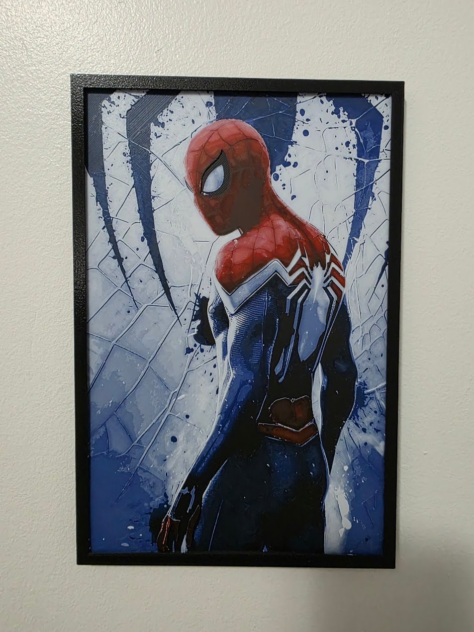 Insomniac Spider-Man Advanced Suit 3D Textured Framed Wall Art