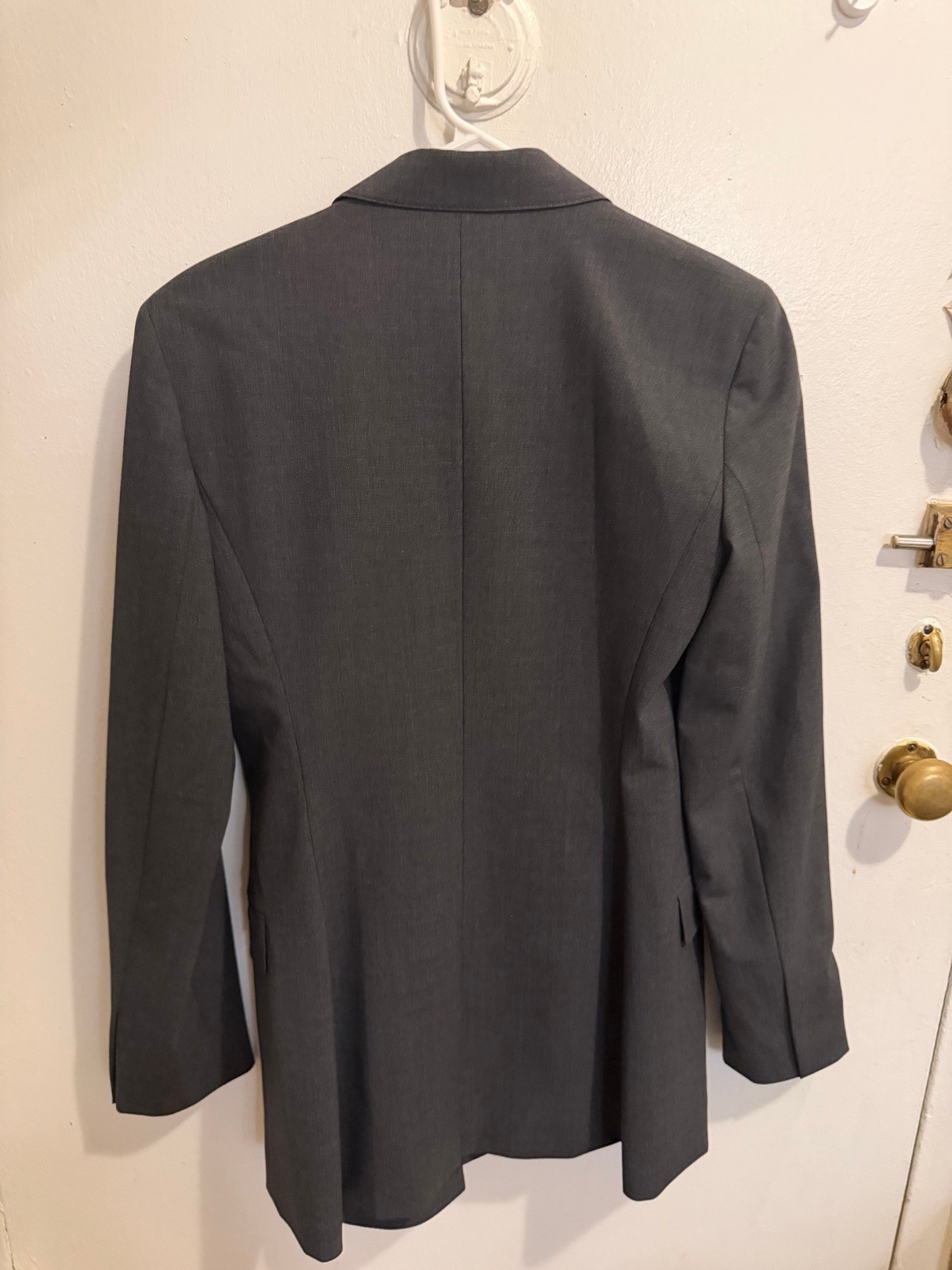 Theory Double Breasted Blazer Charcoal Wool Sz 2 NWT - photo 2