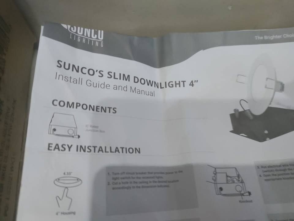 LED Downlight with Junction Box, 10W=60W, 650 LM, - photo 4