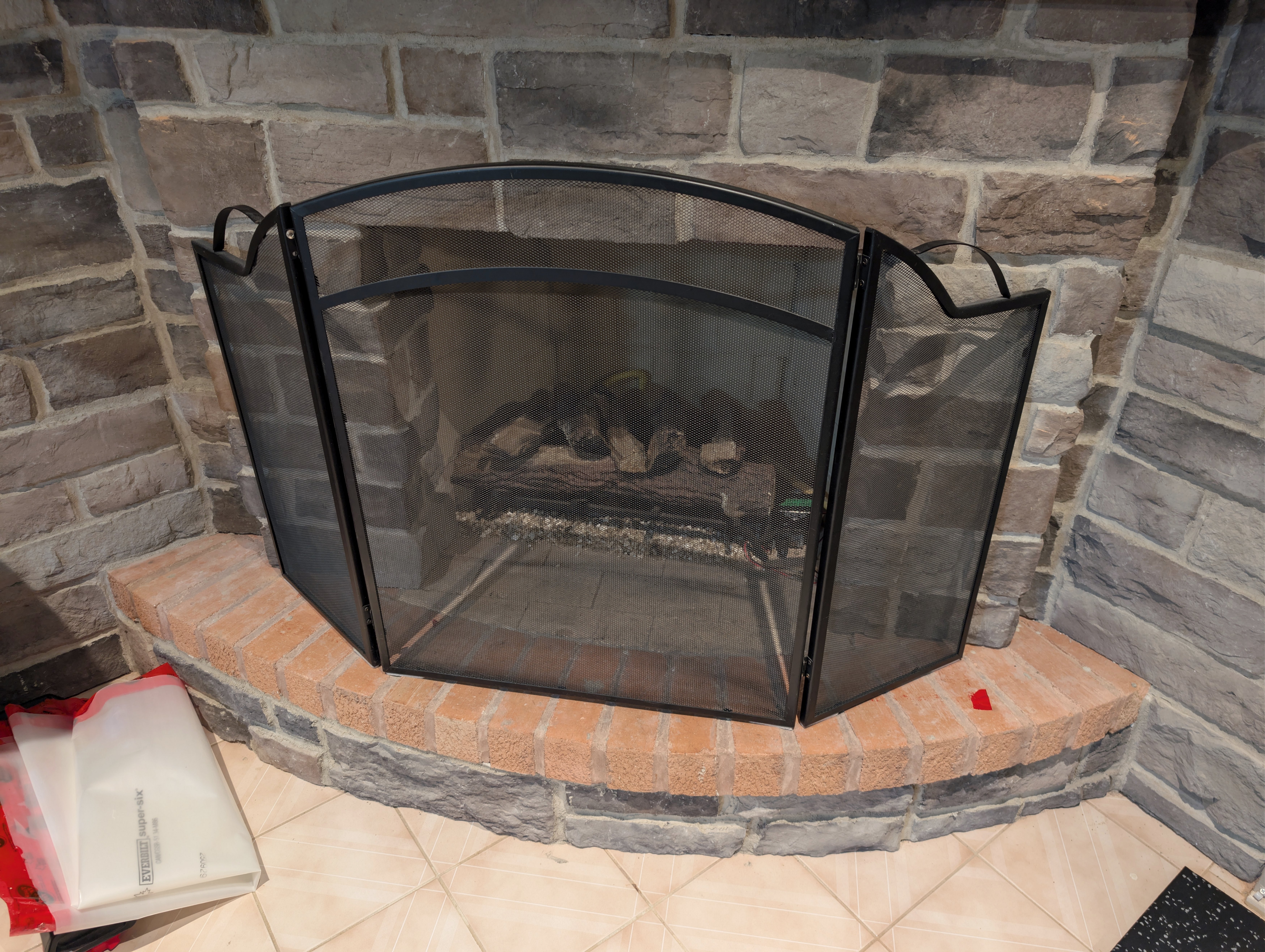 Metal Fireplace Screen Barrier Protector