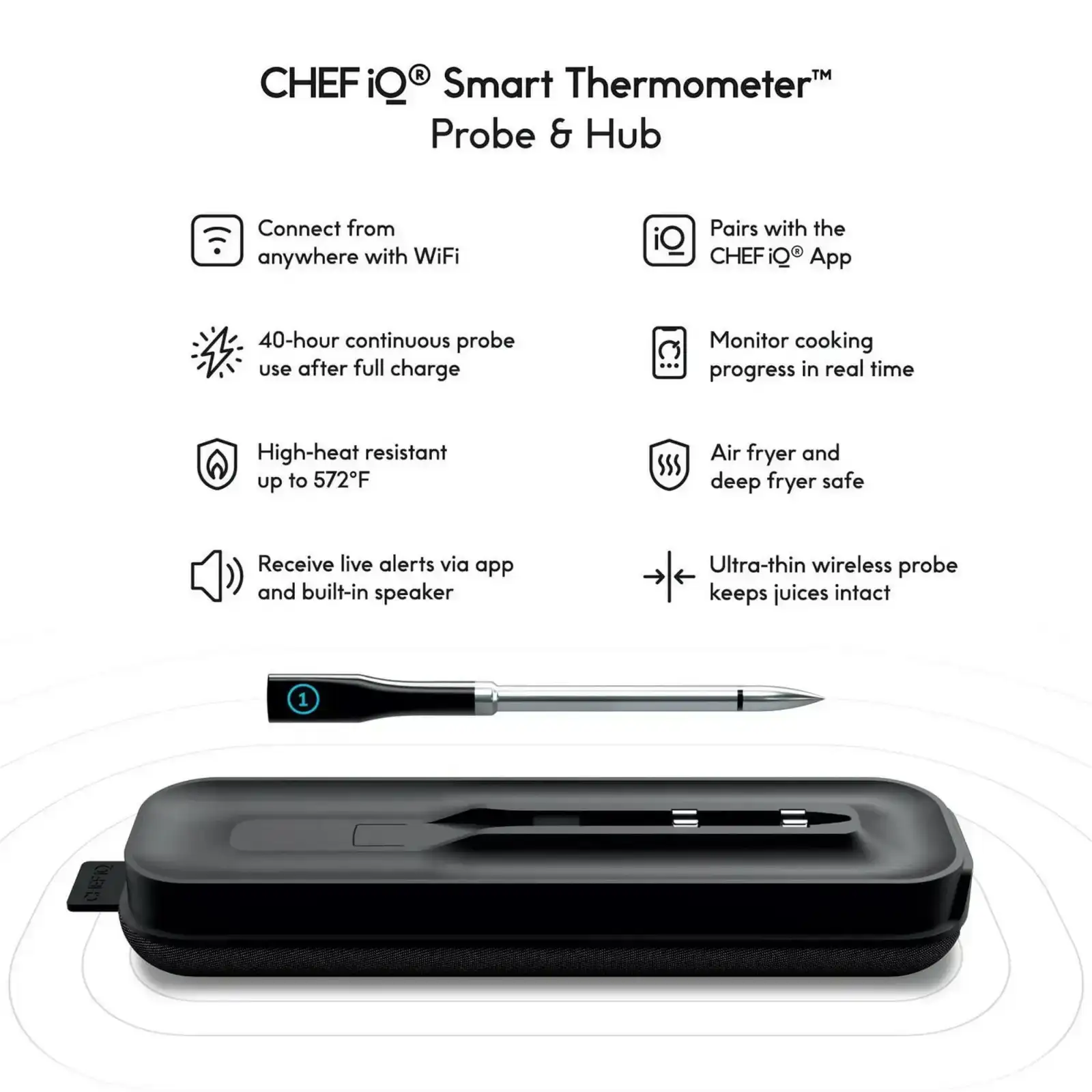 CHEF iQ Smart Wireless Meat Digital Cooking Thermometer - photo 4