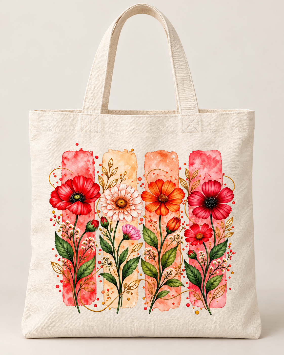 Floral Watercolour Canvas Tote Bag 🌸 - photo 4