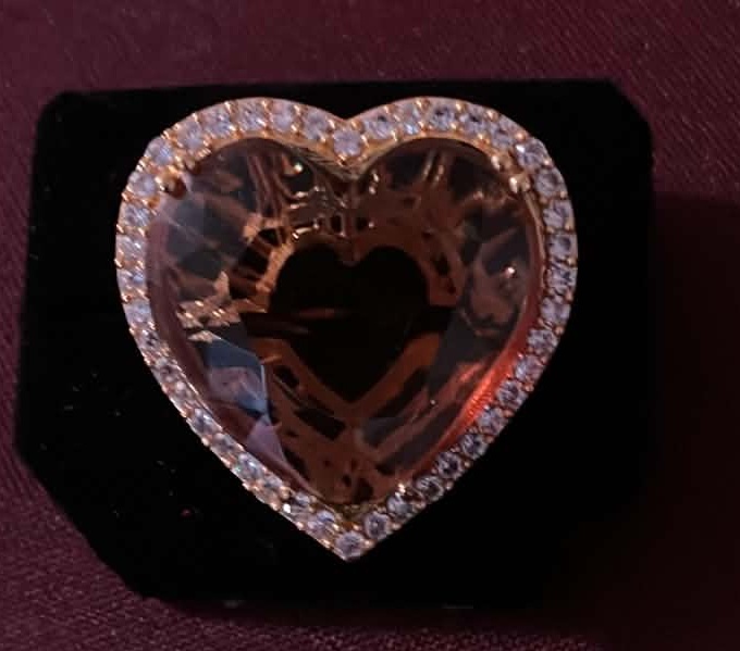 Large Heart Shaped Ring Costume (New) - Size 9