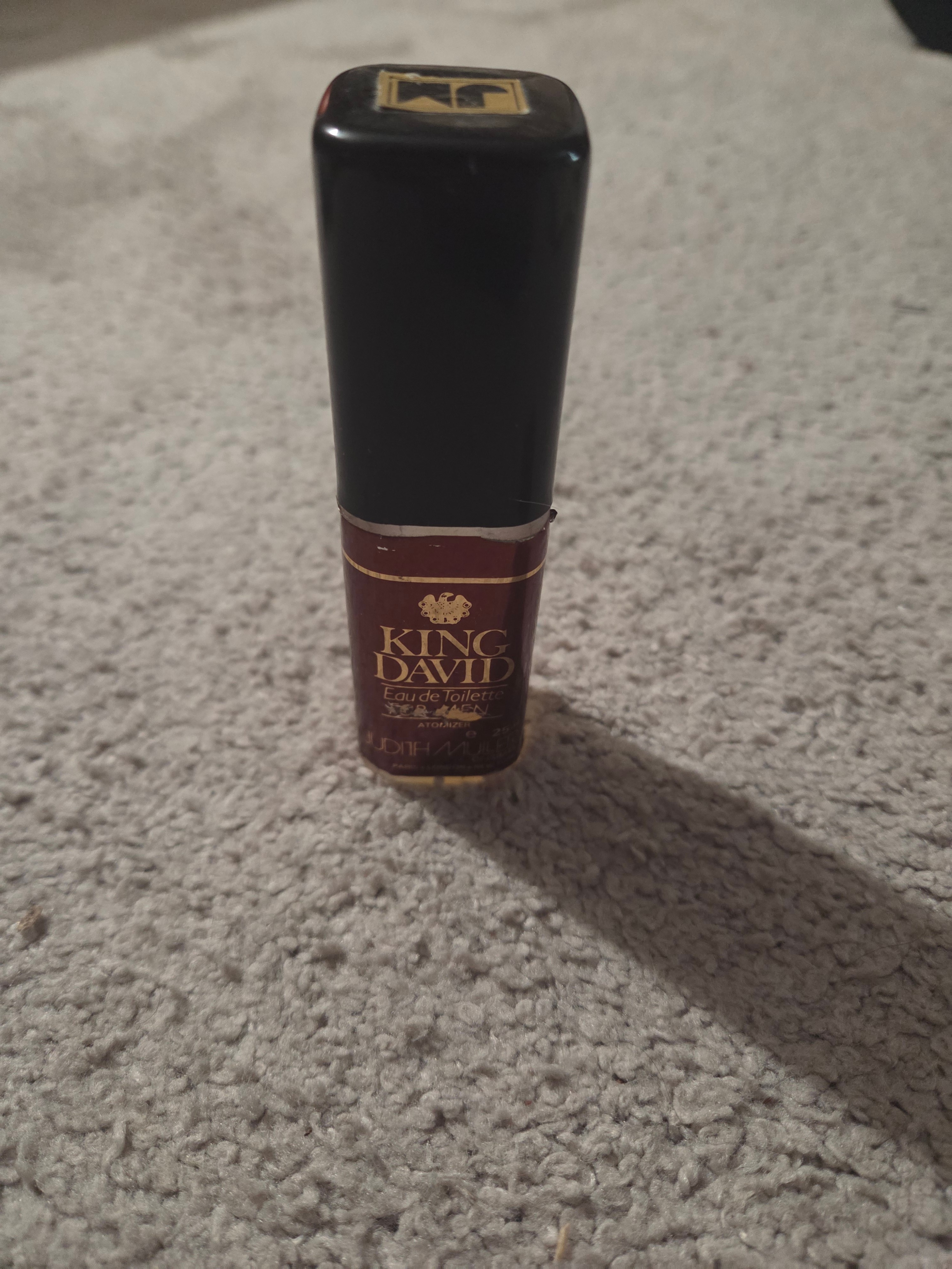 Rare 1974 King David Cologne Bottle w/ 10% Original Juice Left
