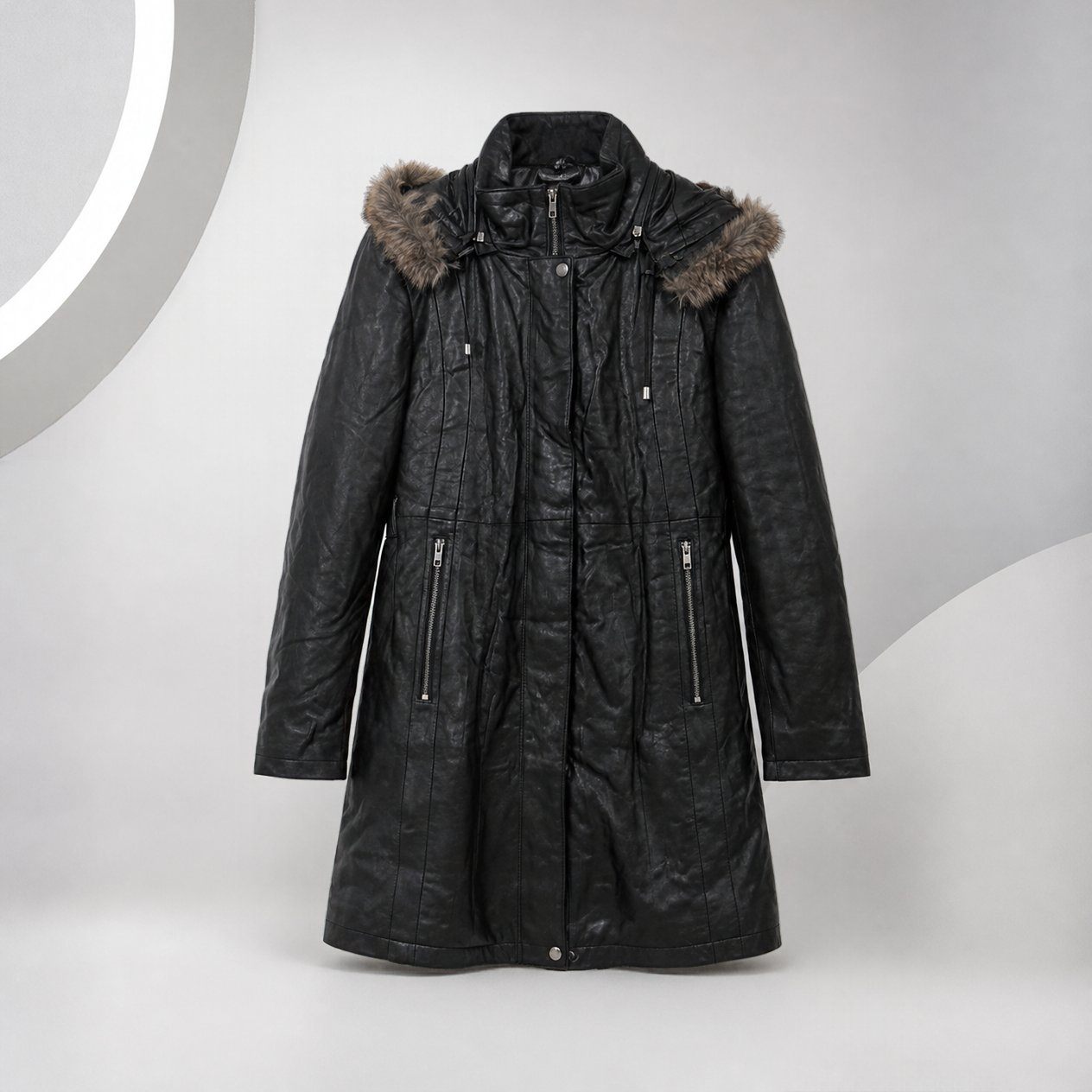 JKT-065 — Women's leather coat — brand new, size L - photo 2