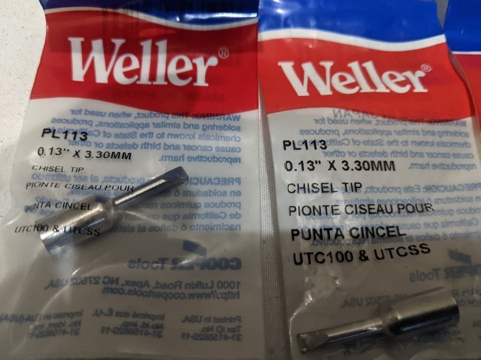 Weller soldering tips, PL113 and PL138, $5 each - photo 2
