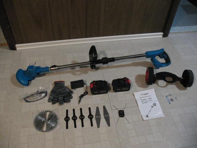 3 in 1 Cordless Grass Trimmer with Wheels, BRAND NEW