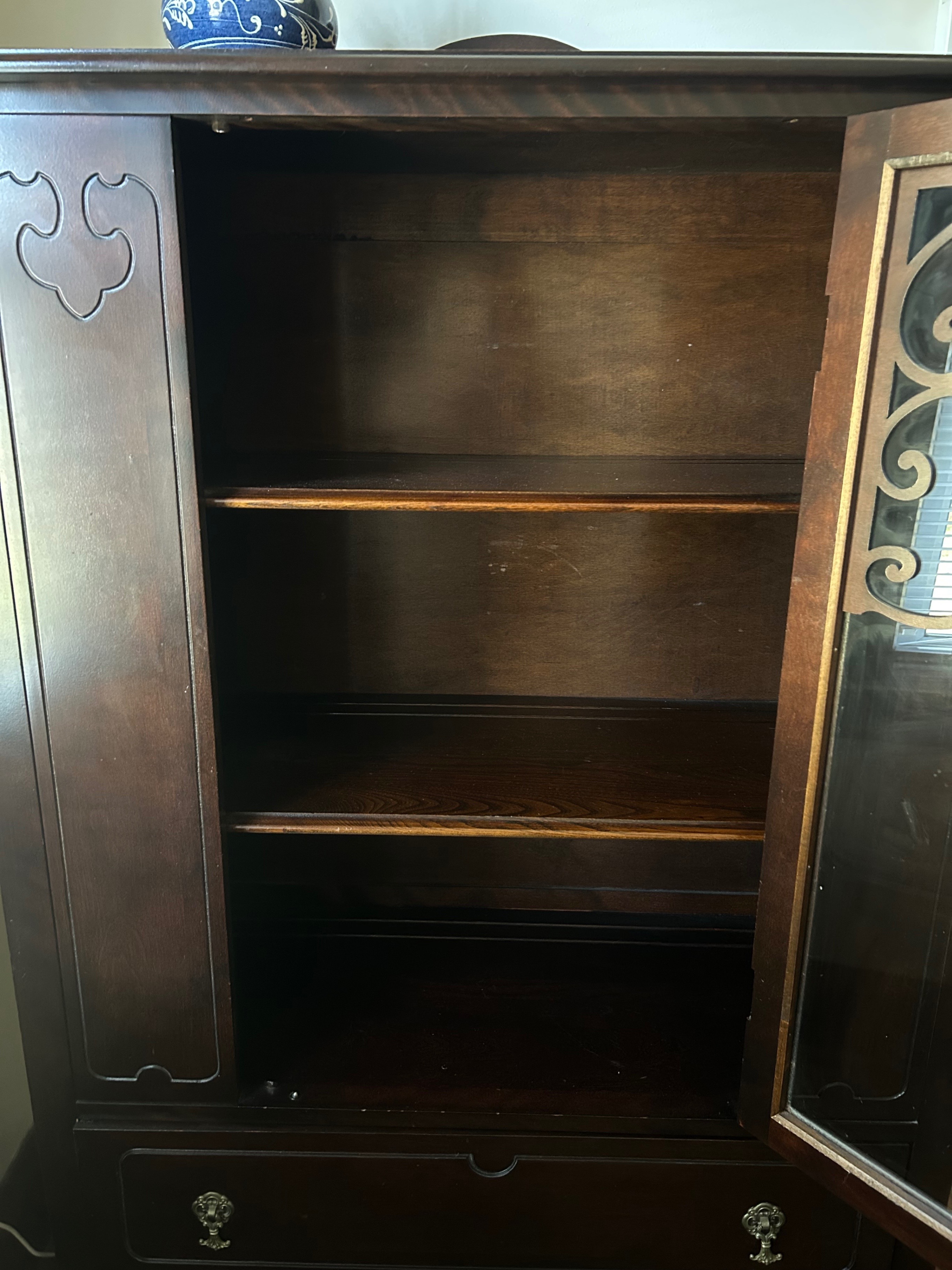 Antique Solid Wood China Cabinet - photo 3