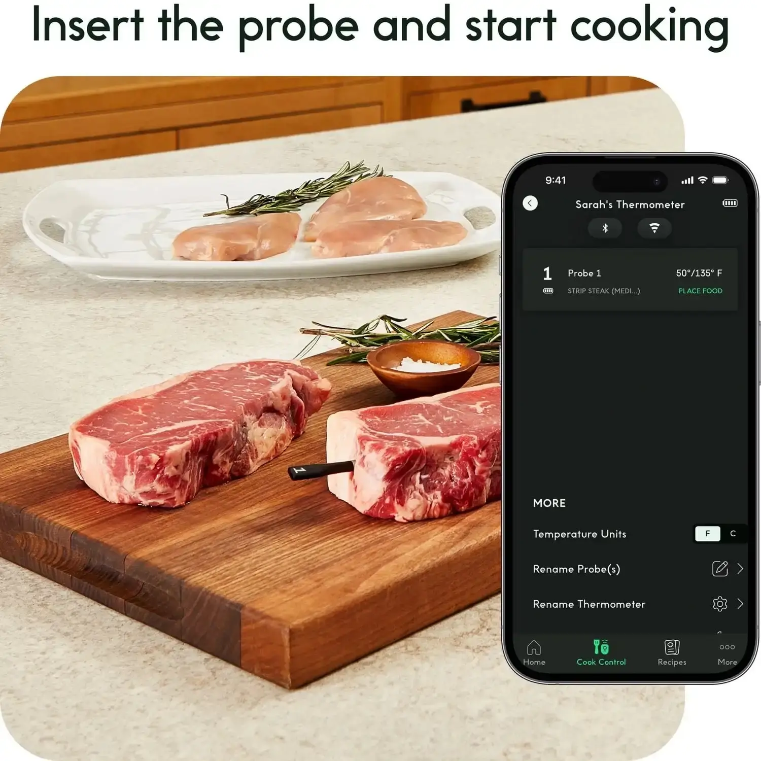 CHEF iQ Smart Wireless Meat Digital Cooking Thermometer - photo 2