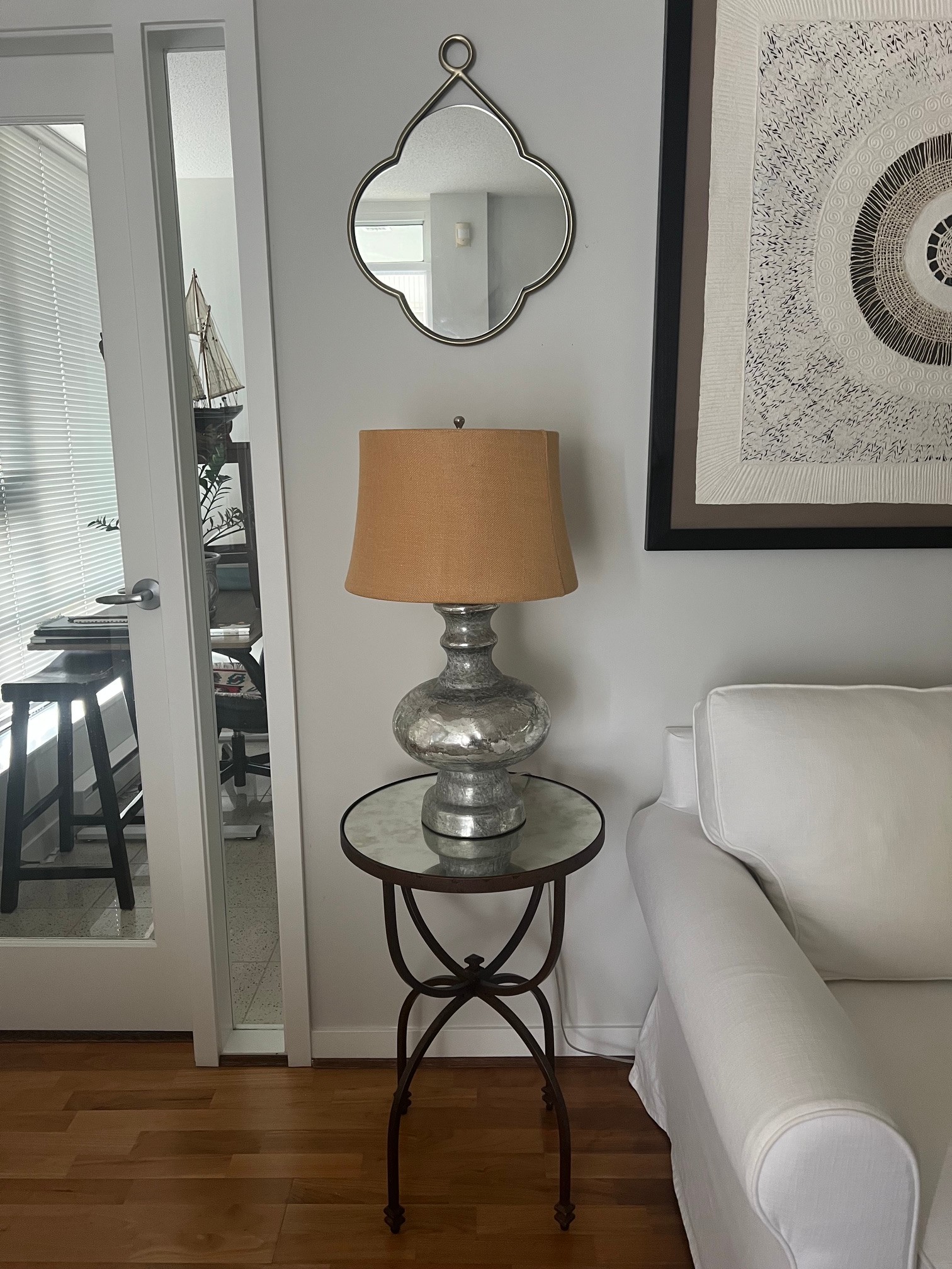 Pottery Barn Iron & Glass Side Tables – Set of 2 - photo 5