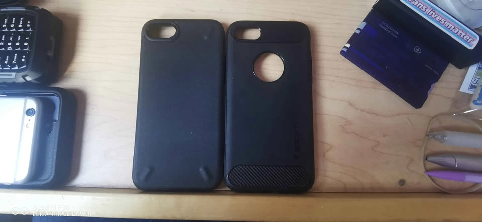 iPhone 7/8/SE 3 bump case (Ringke onyx, Spigen)