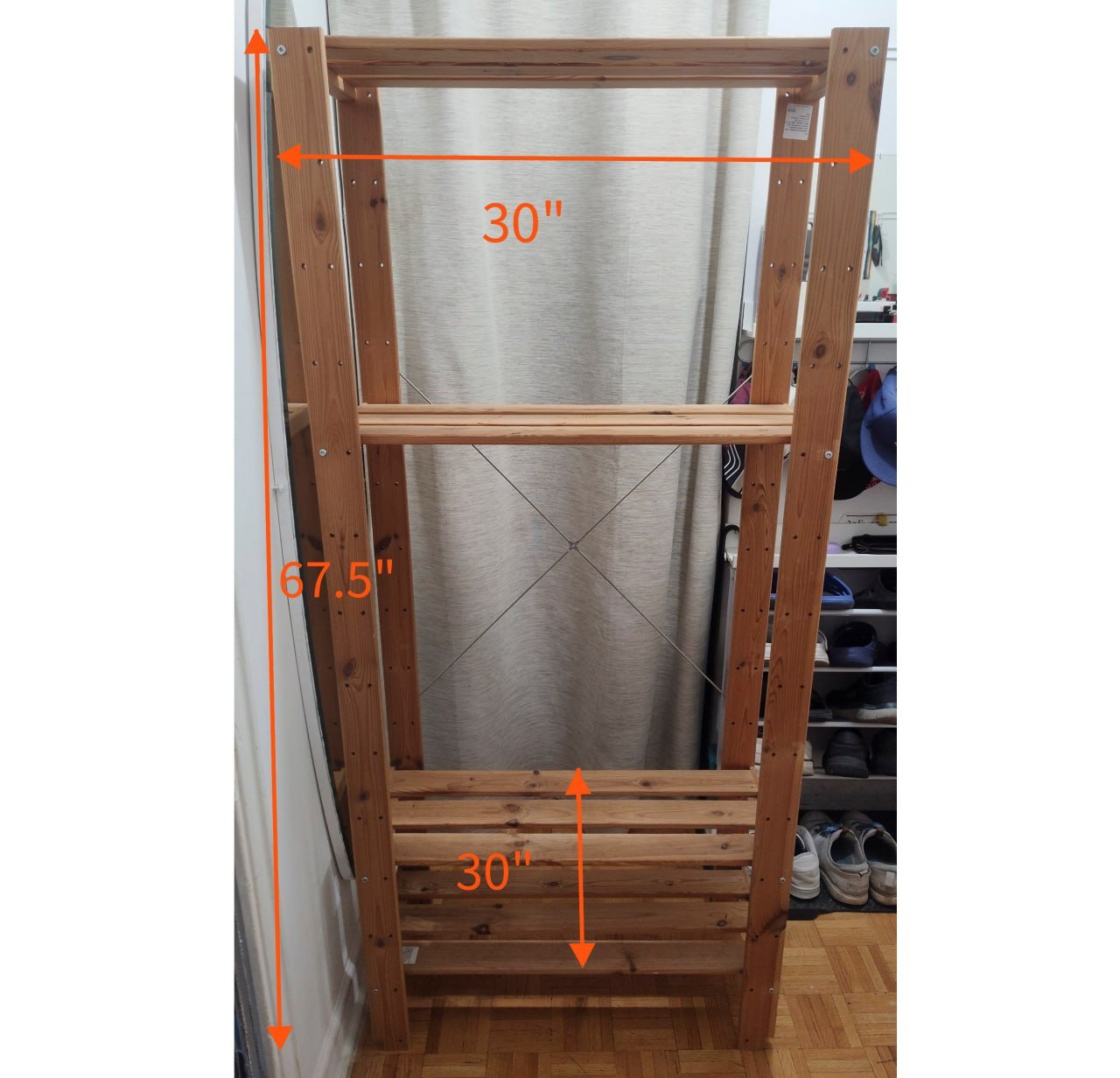 IKEA HEJNE Solid Wood Storage Shelf / Garage & Pantry Organizer - photo 2
