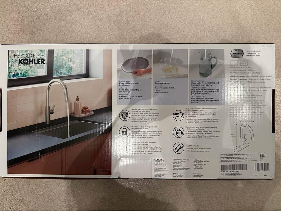 Kohler roedean faucets (stainless finish) (Brand New In Box) - photo 4