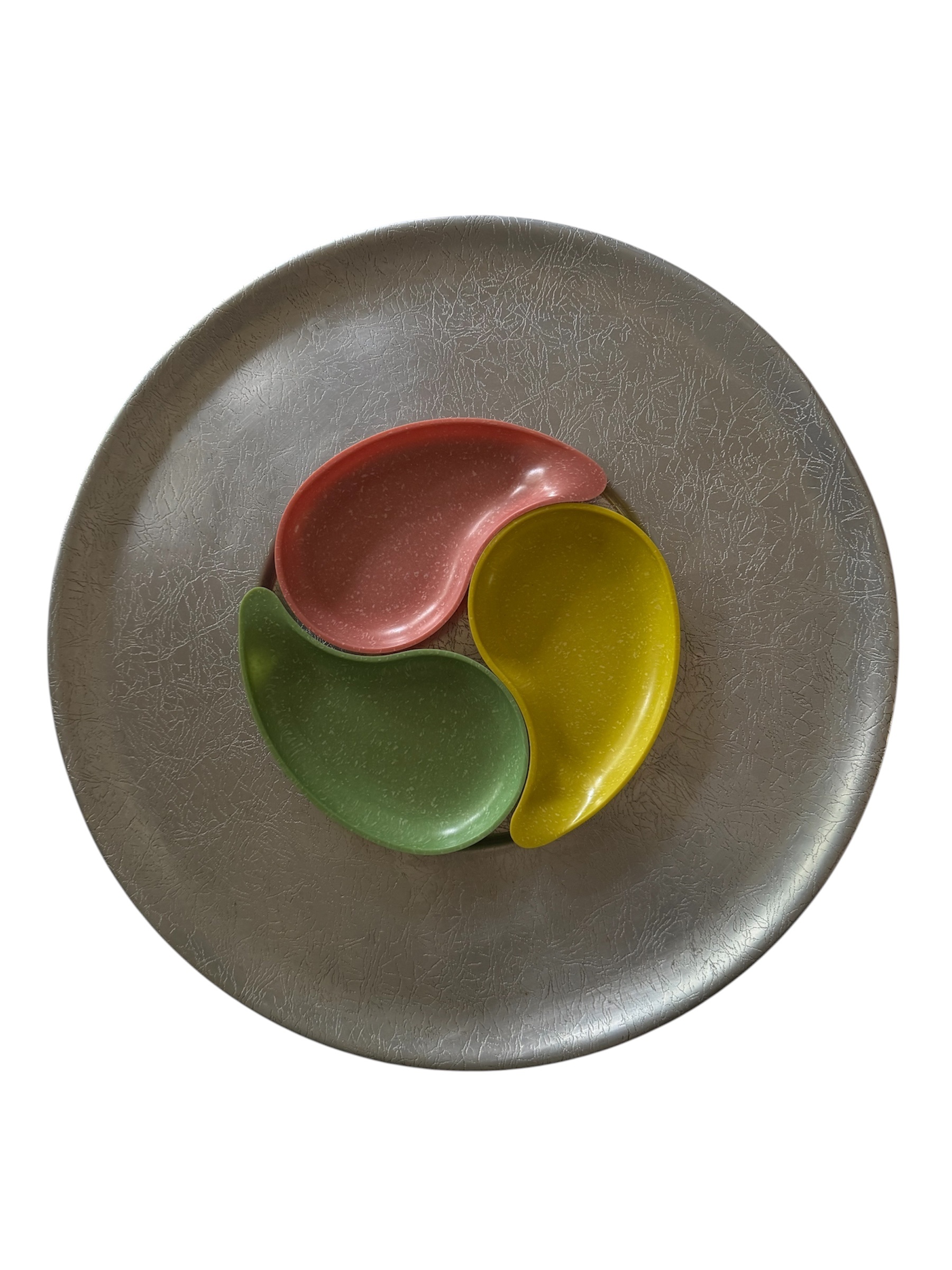 West Bend 1950s Spun Aluminum Lazy Susan