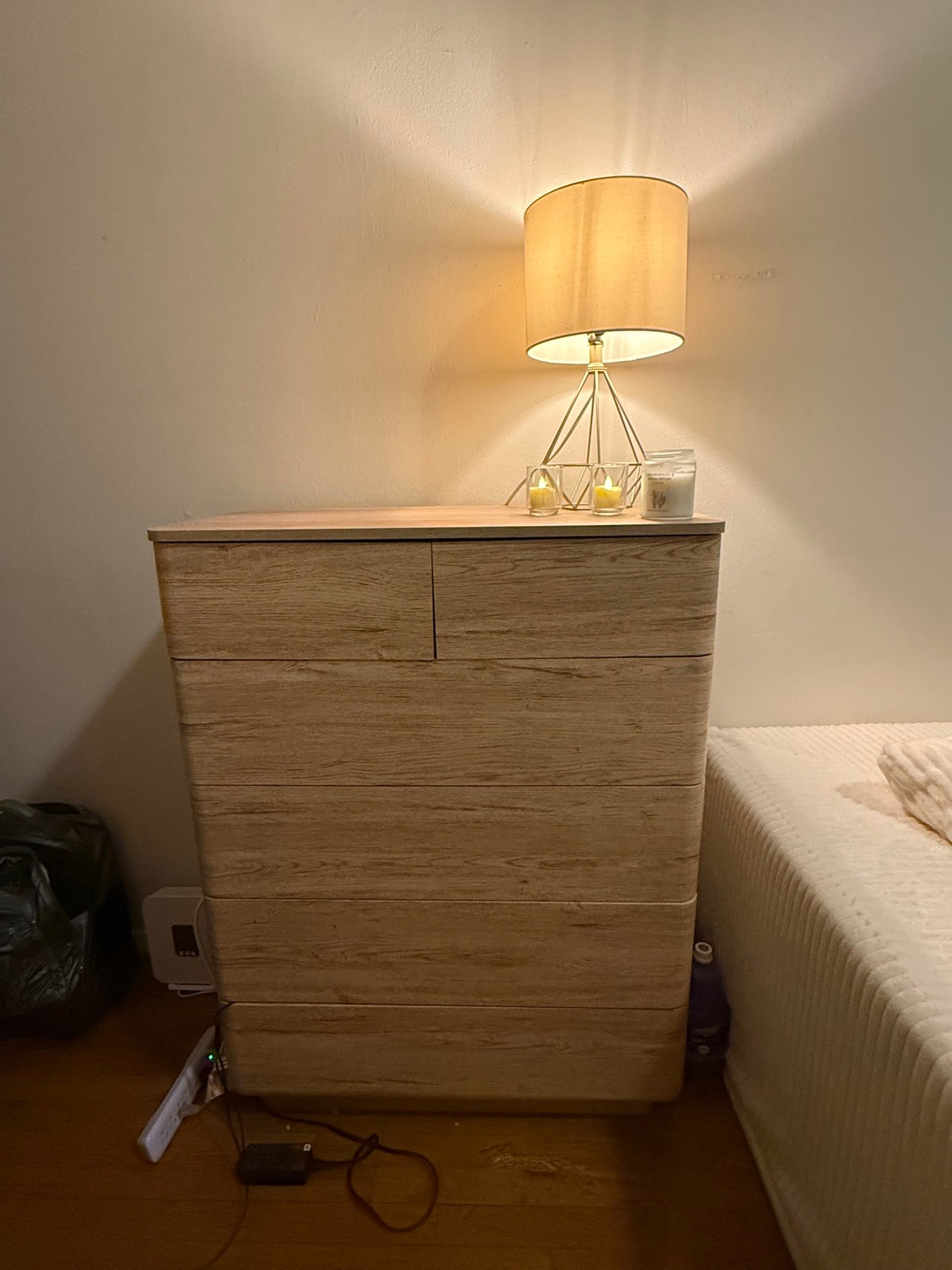 Wood-Finish Dresser with Rounded Edges - photo 2