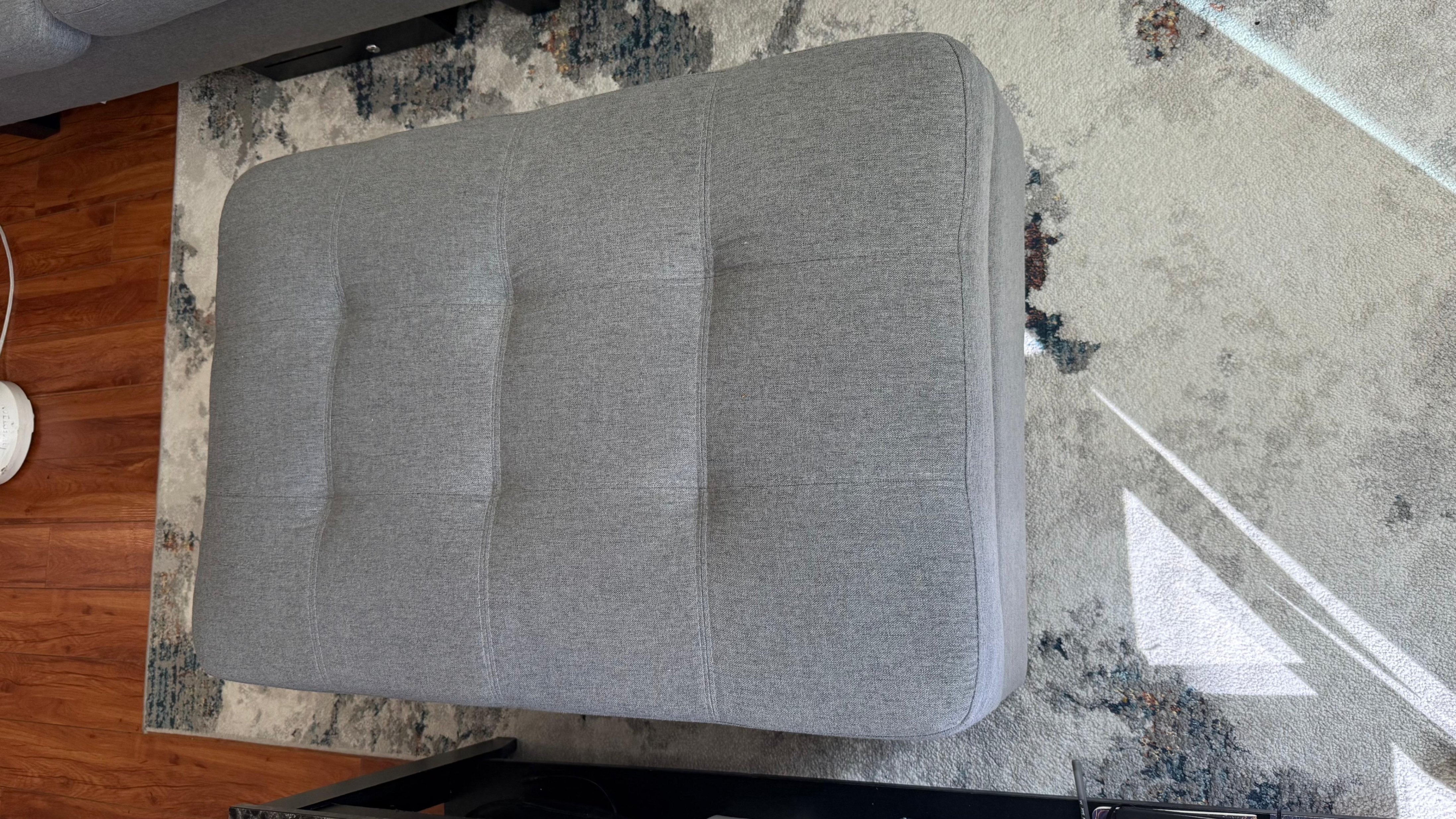 Grey Sectional Sofa with Matching Storage Ottoman - photo 5