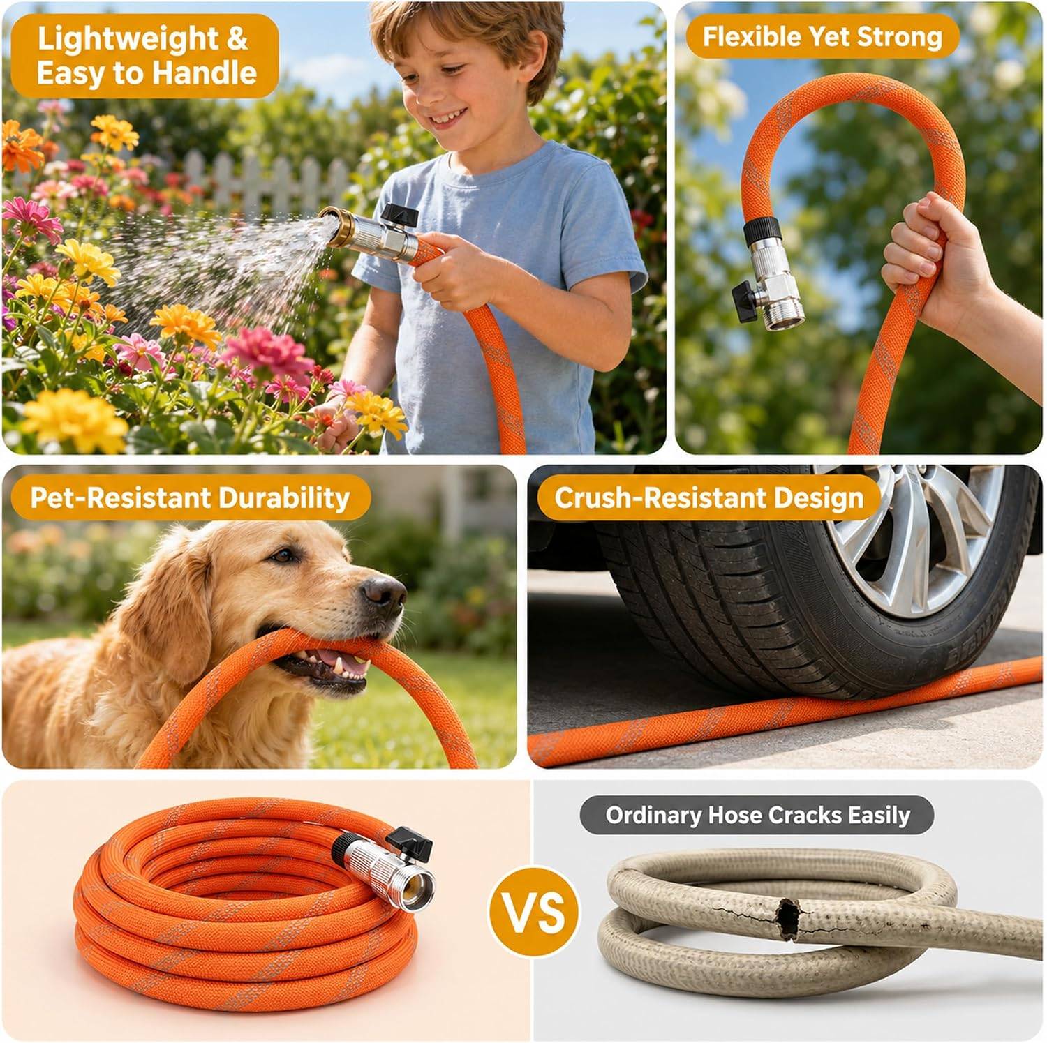 50ft Kink-Free Garden Hose (Burst-Proof & Lightweight) - photo 4