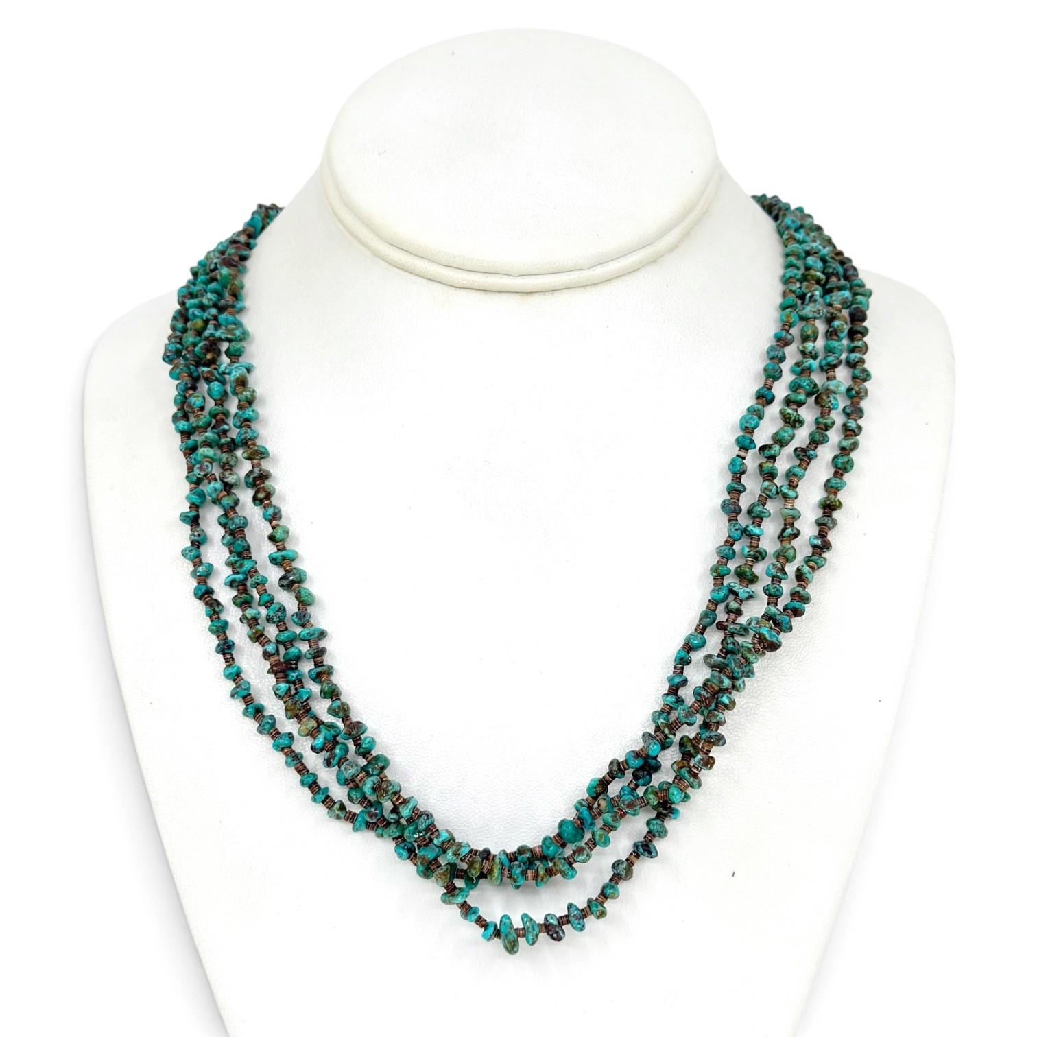 Old Navajo Turquoise Heishi shell bead necklace