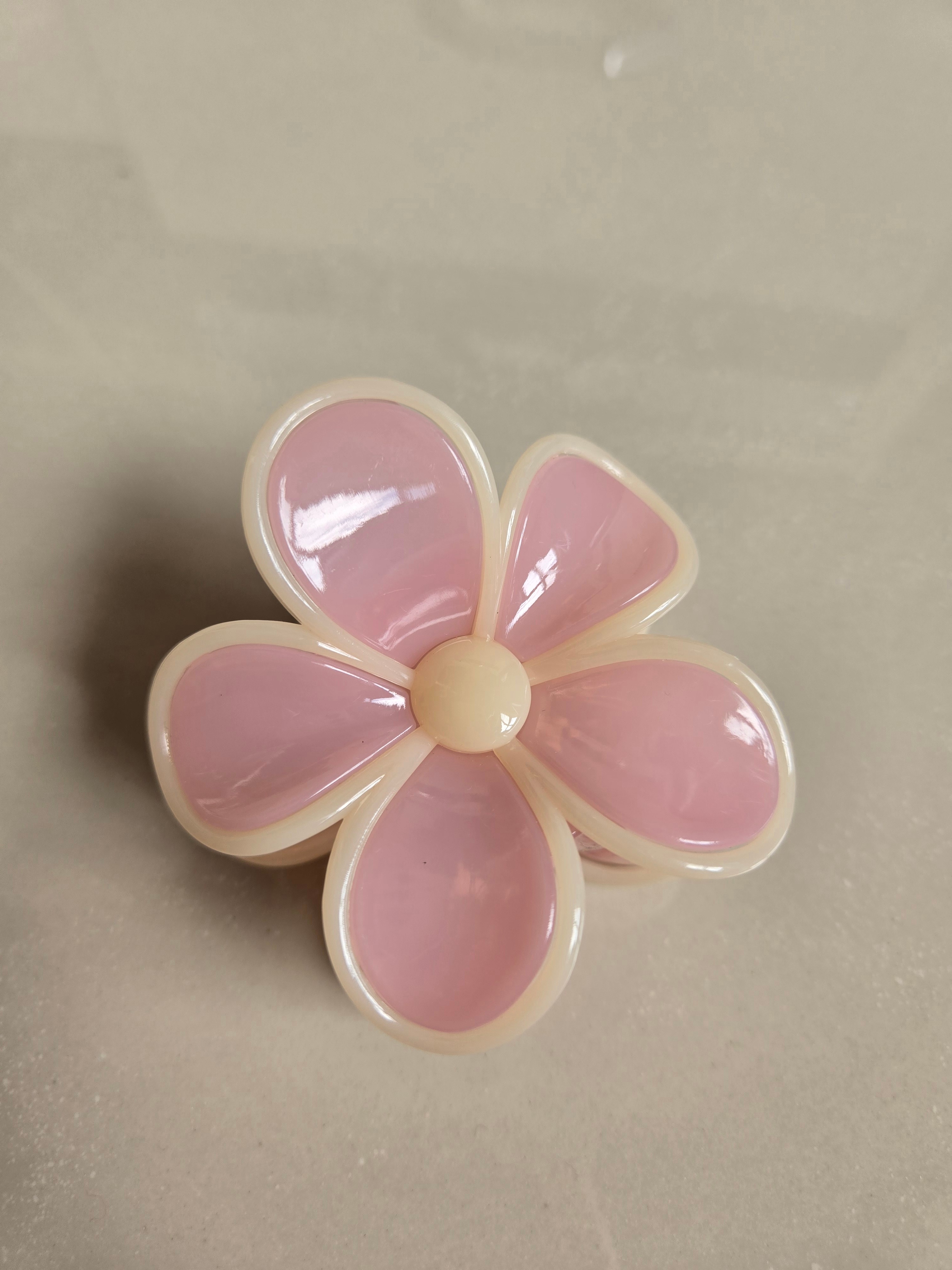 Pink Floral Hair Claw Clip - photo 4