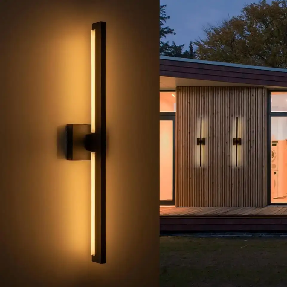 Modern Outdoor Wall Lights, 28 inch Long Led Wall Sconce, 12W