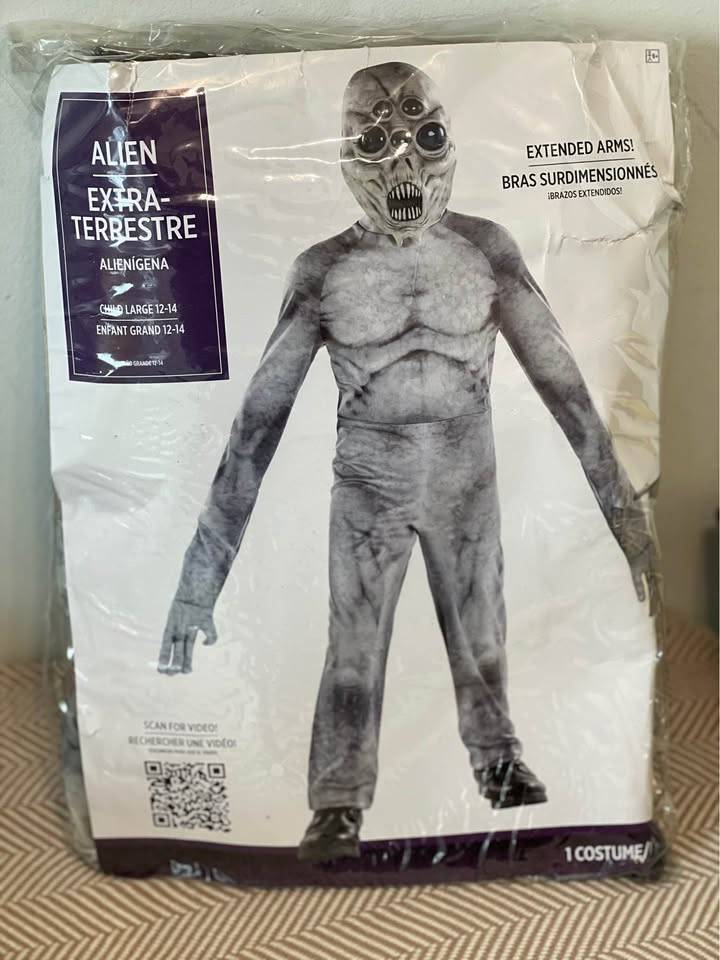 Alien Child Costume Size Large 12-14