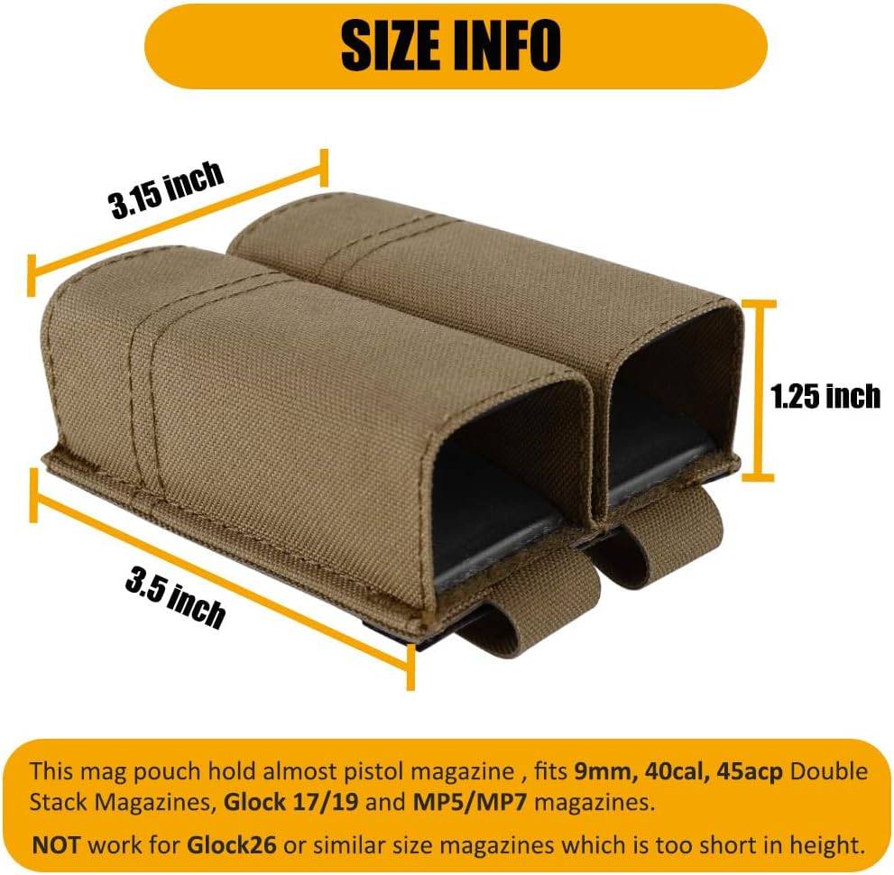 KRYDEX Tactical Pistol Magazine Pouch – MOLLE - photo 3