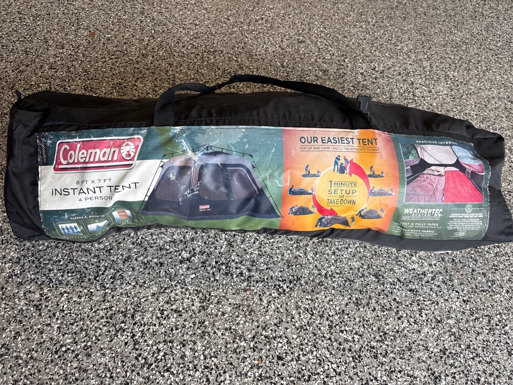 Coleman Instant Tent 4-Person 8x7 ft - 1 Minute Setup