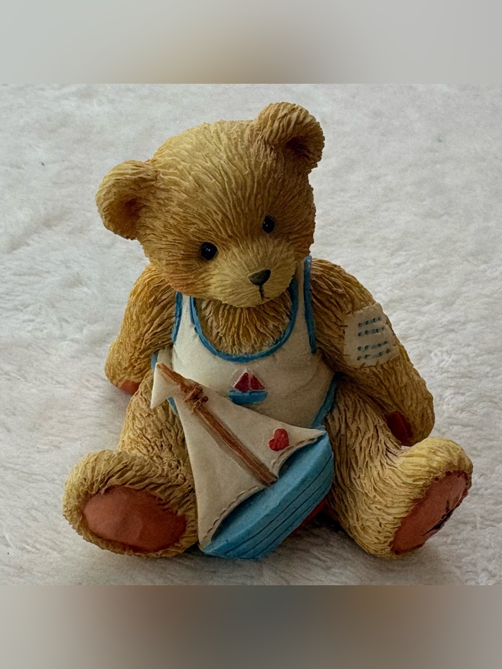 Vintage 1993 Cherished Teddies Arthur August Sailboat Figurine - photo 3