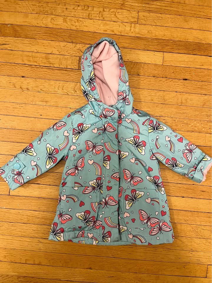 Baby Girl 12 months Lined Waterproof Raincoat Jacket