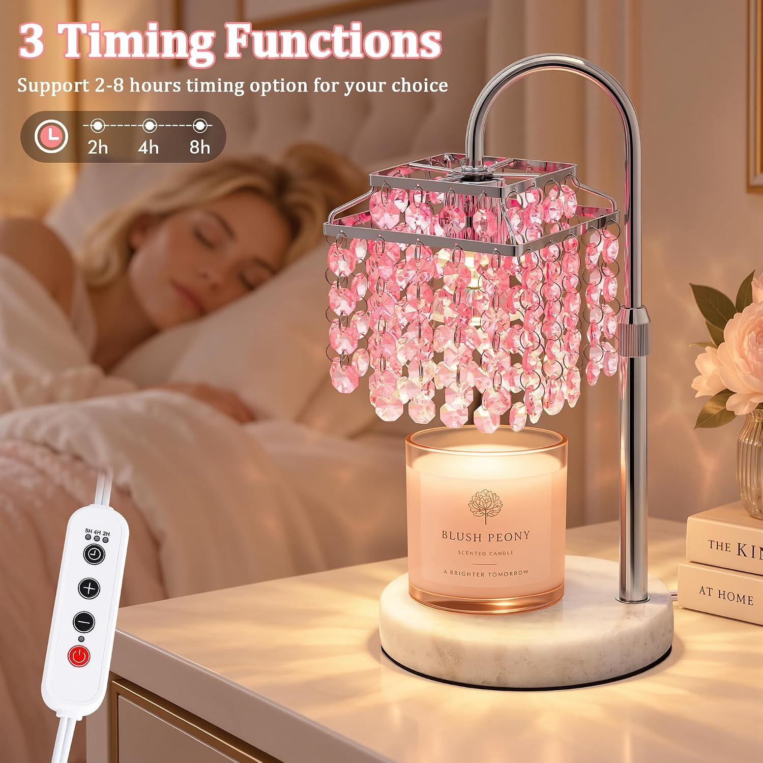 Crystal Candle Warmer Lamp with Timer & Dimmable Brightness - photo 4