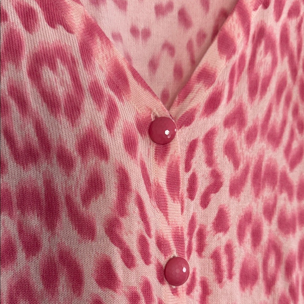Pink Leopard Print Cardigan/One Piece Dress - photo 2