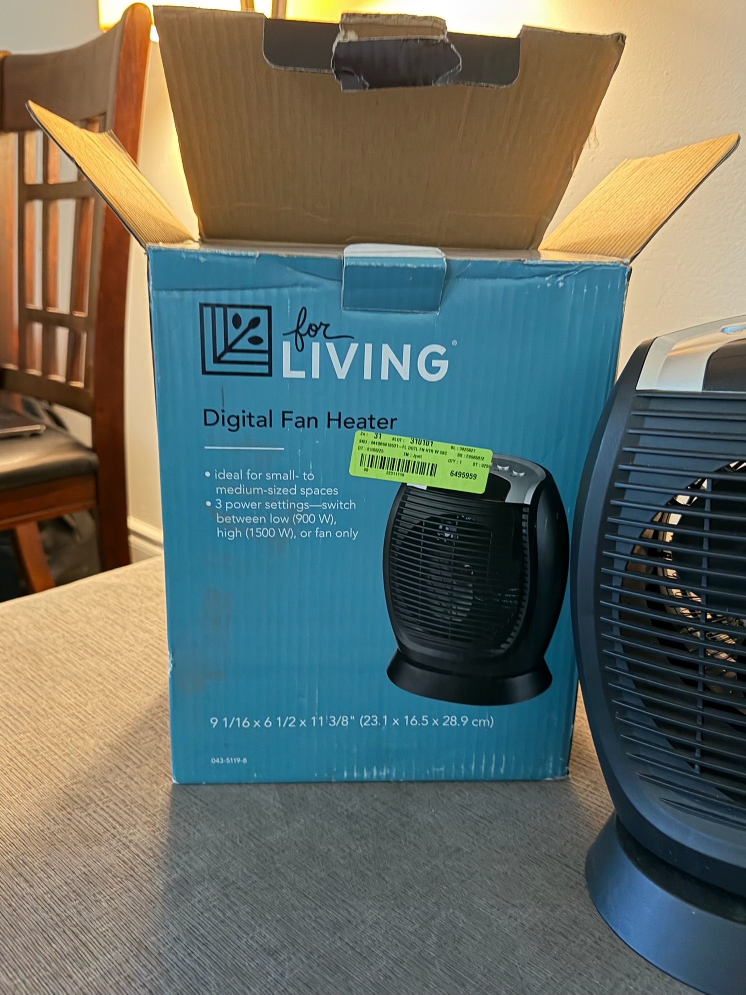 For Living Digital Oscillating Ceramic Fan Heater (Open Box) - photo 3
