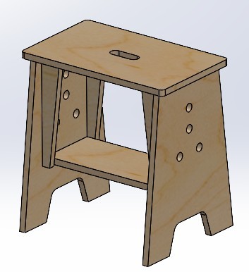 Wooden Step Stool