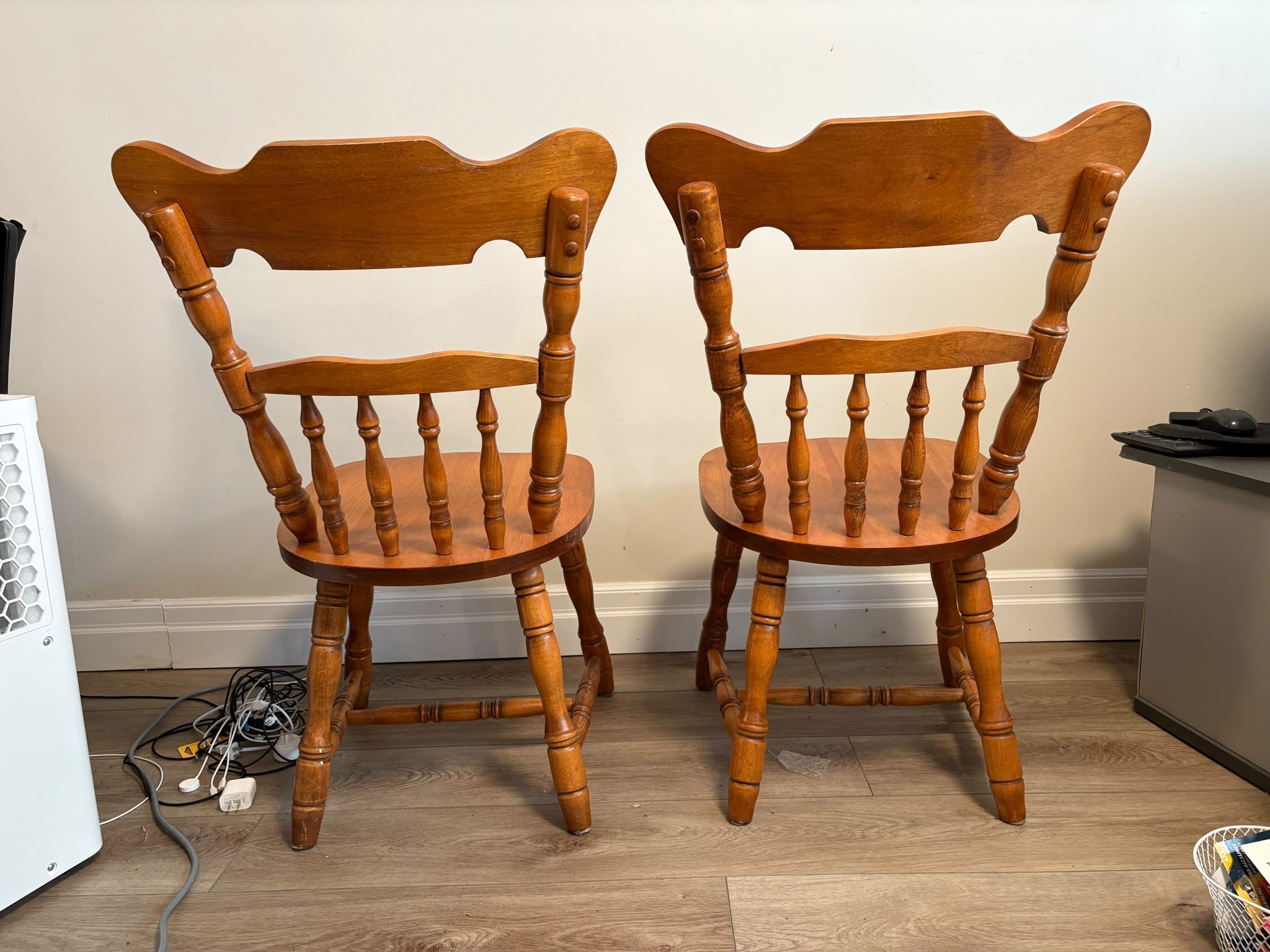 2 Matching Wooden Dining Chairs – $30 for Both - photo 3