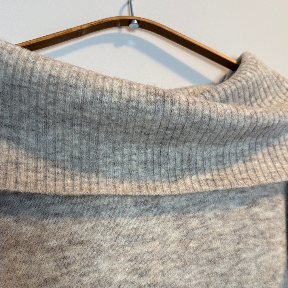 Wilfred Off-Shoulder Heathered Sweater Alpaca and Wool Blend - photo 3