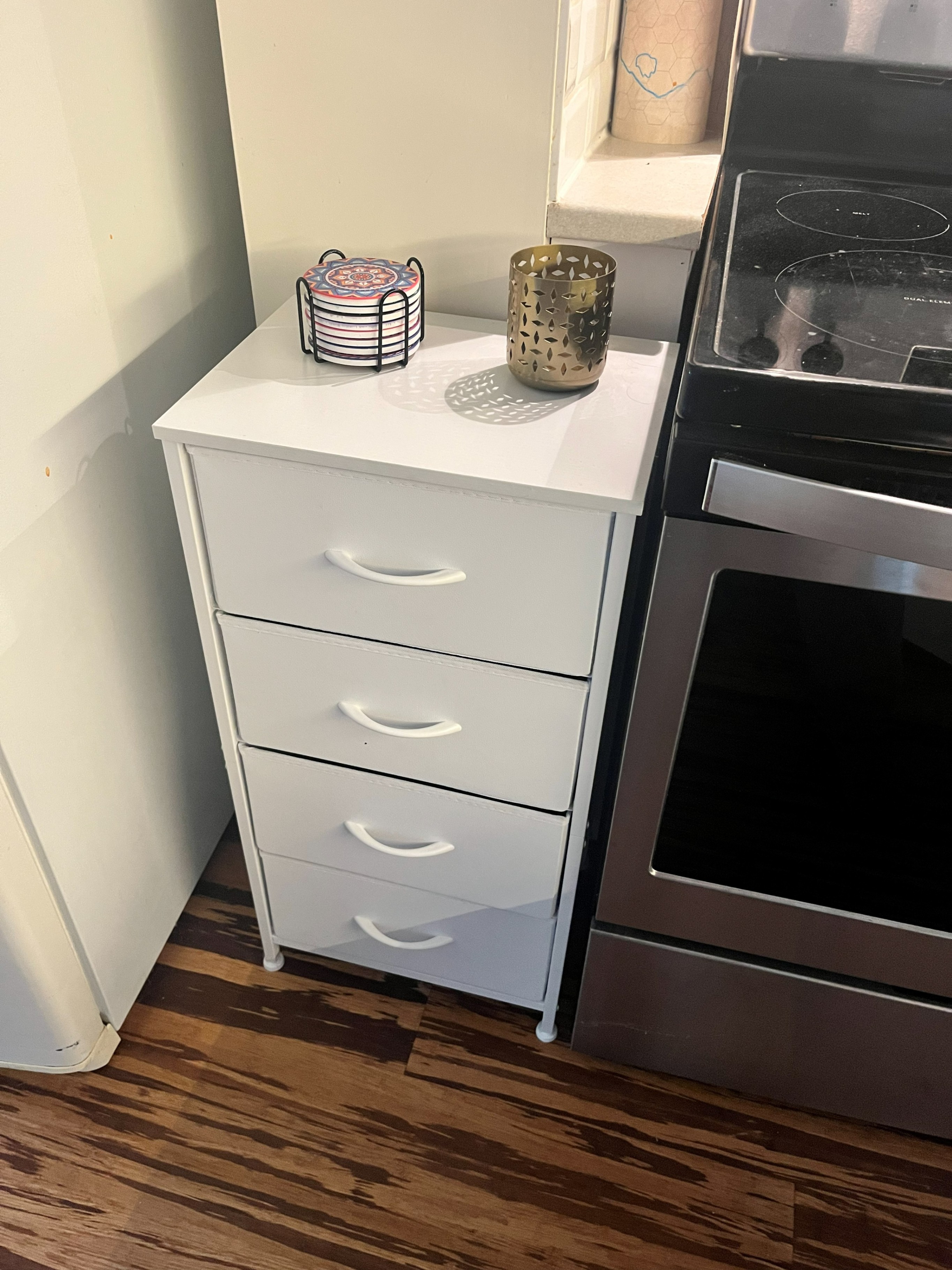 White 4-Drawer Storage Cabinet - photo 2