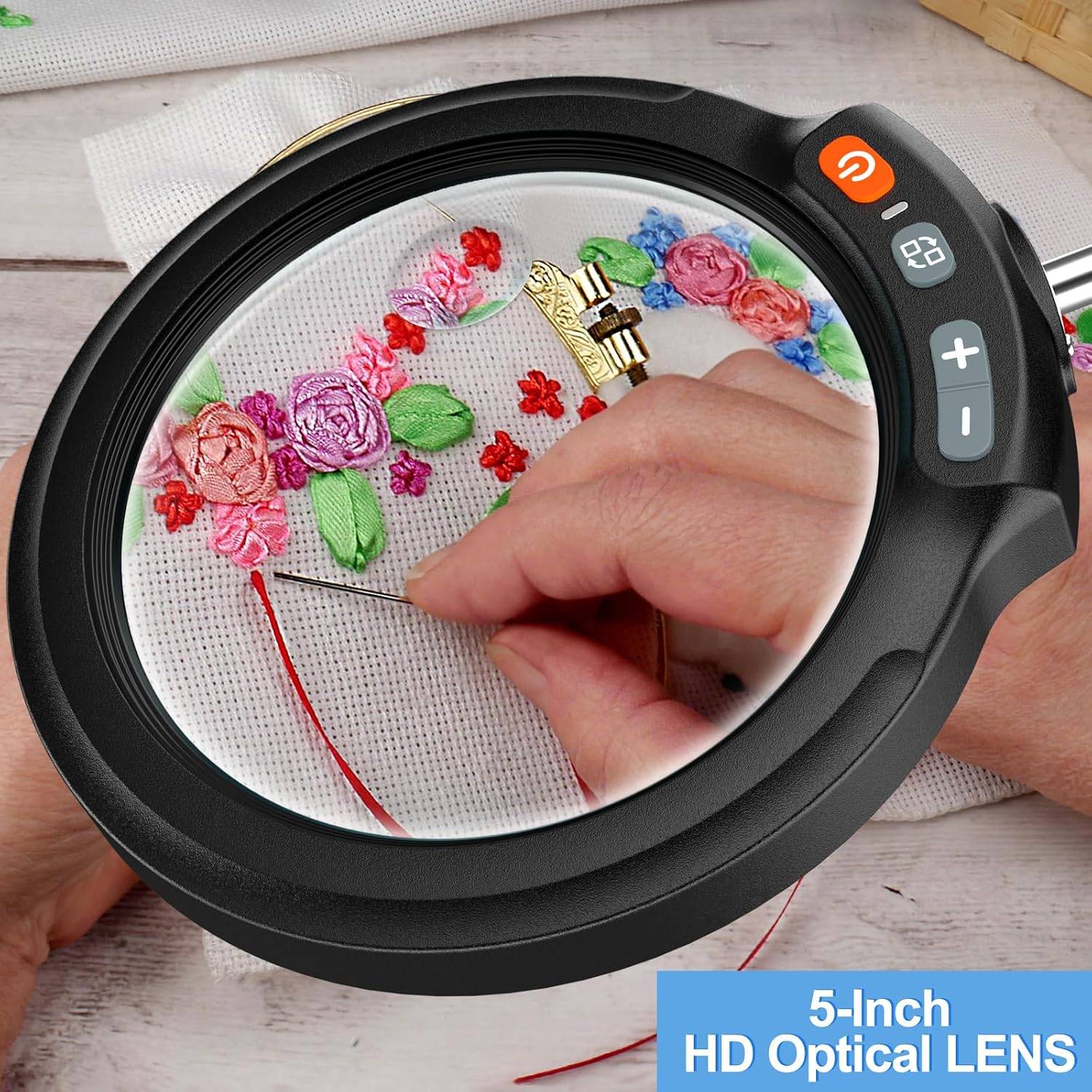 13.35" Large Magnifying Glass with Light and Clamp - photo 2