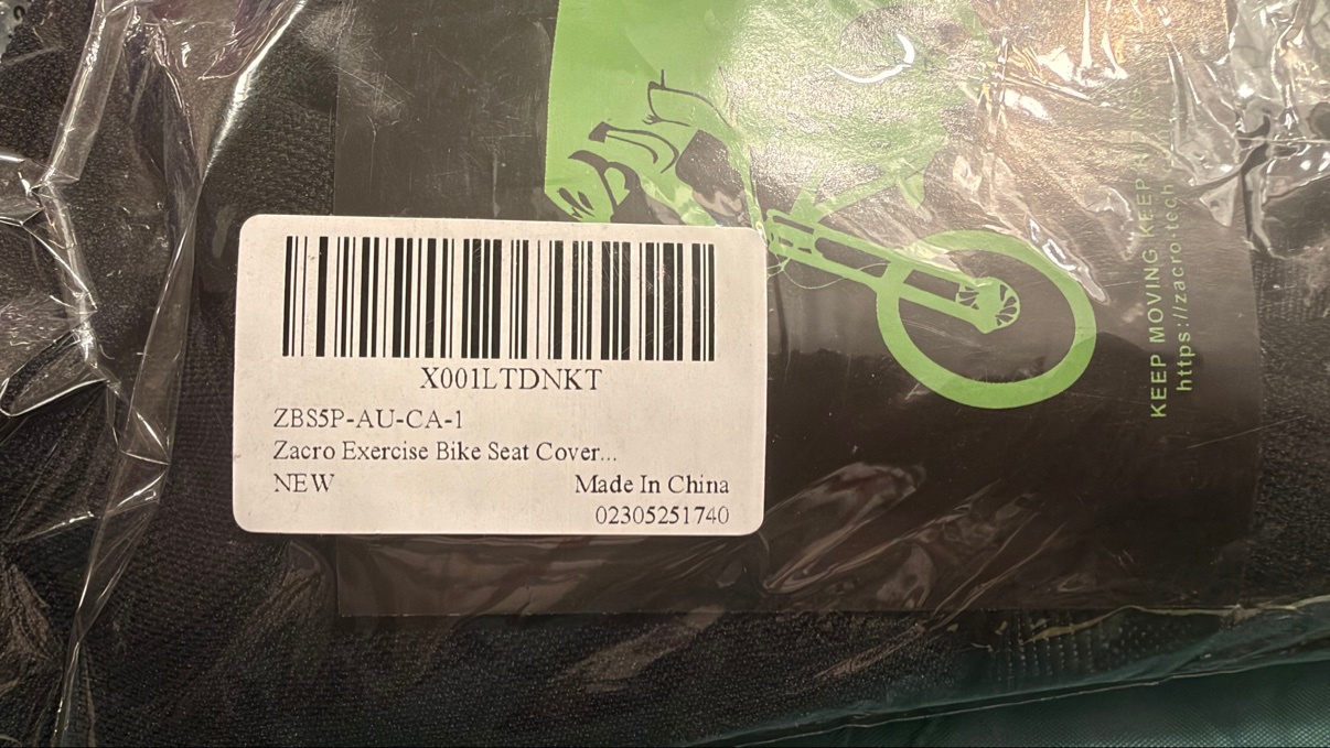 Zacro Gel Bike Seat Cover - Wide (Brand New)