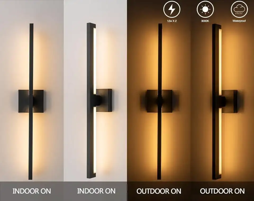 Modern Outdoor Wall Lights, 28 inch Long Led Wall Sconce, 12W - photo 3