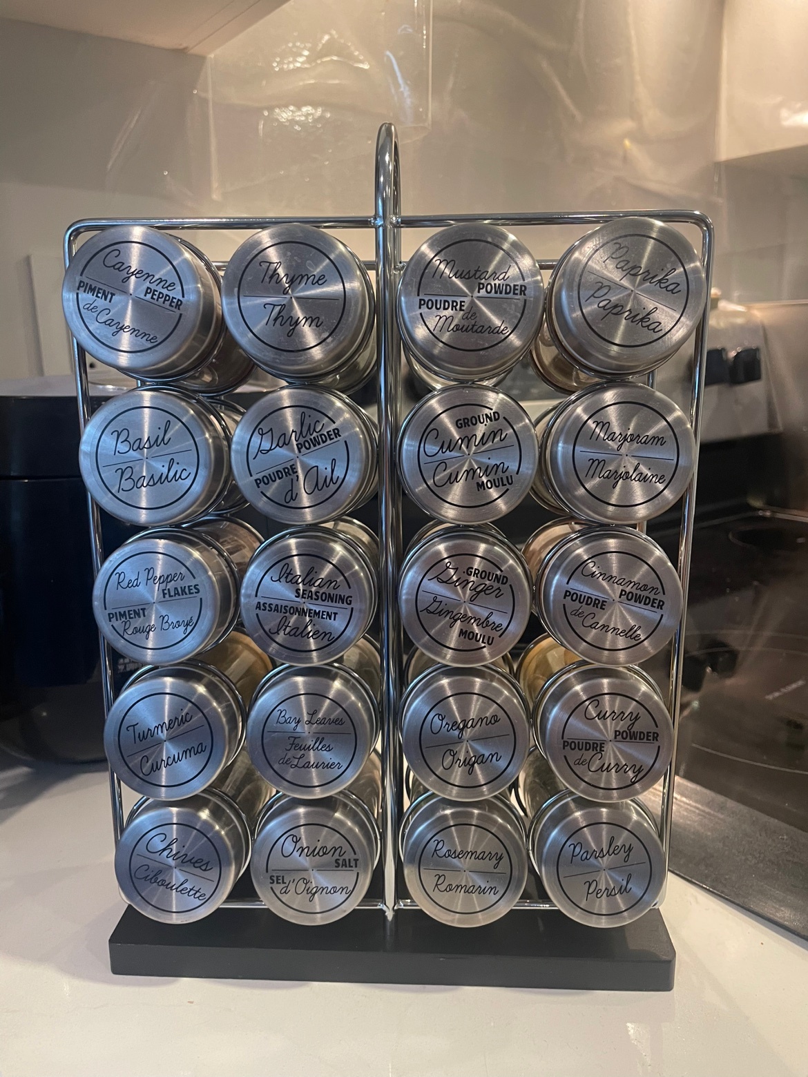 Orii 20-Jar Stainless Steel Wire Spice Rack